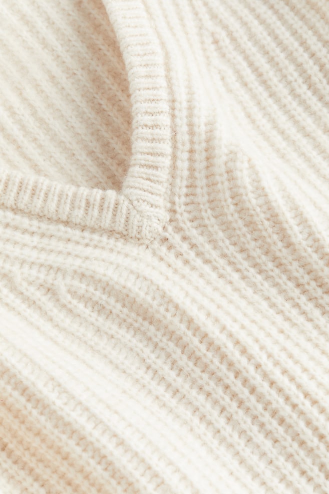 Rib-knit dress - Natural white - 4
