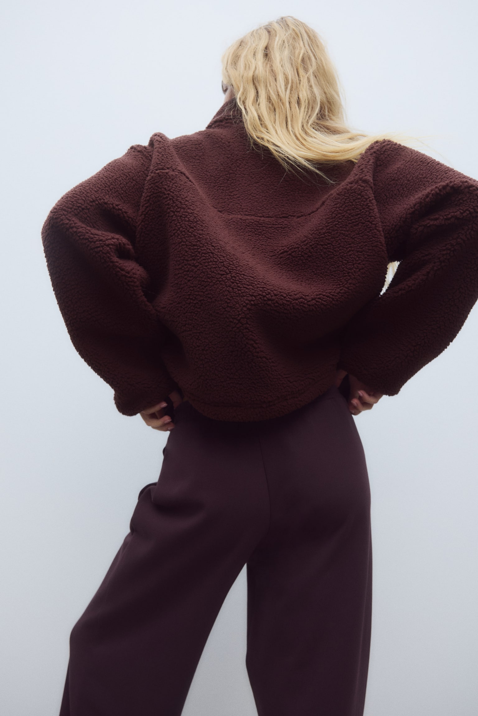 테디 스포츠 탑 - 초콜릿 플럼/베이지 - 4