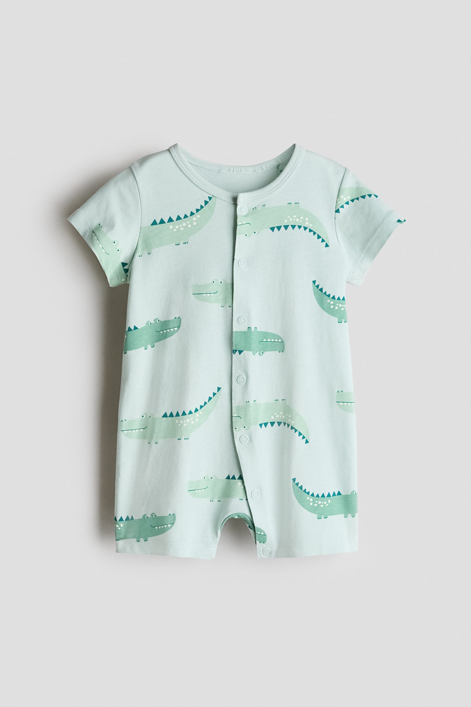 Pijama-salopetă scurtă de bumbac - 1
