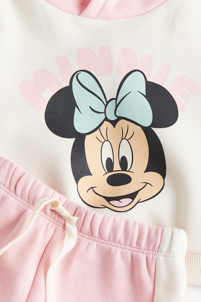 2-piece hoodie and leggings set - Light pink/Minnie Mouse/Cream/Minnie Mouse/Dusty pink/Minnie Mouse - 2