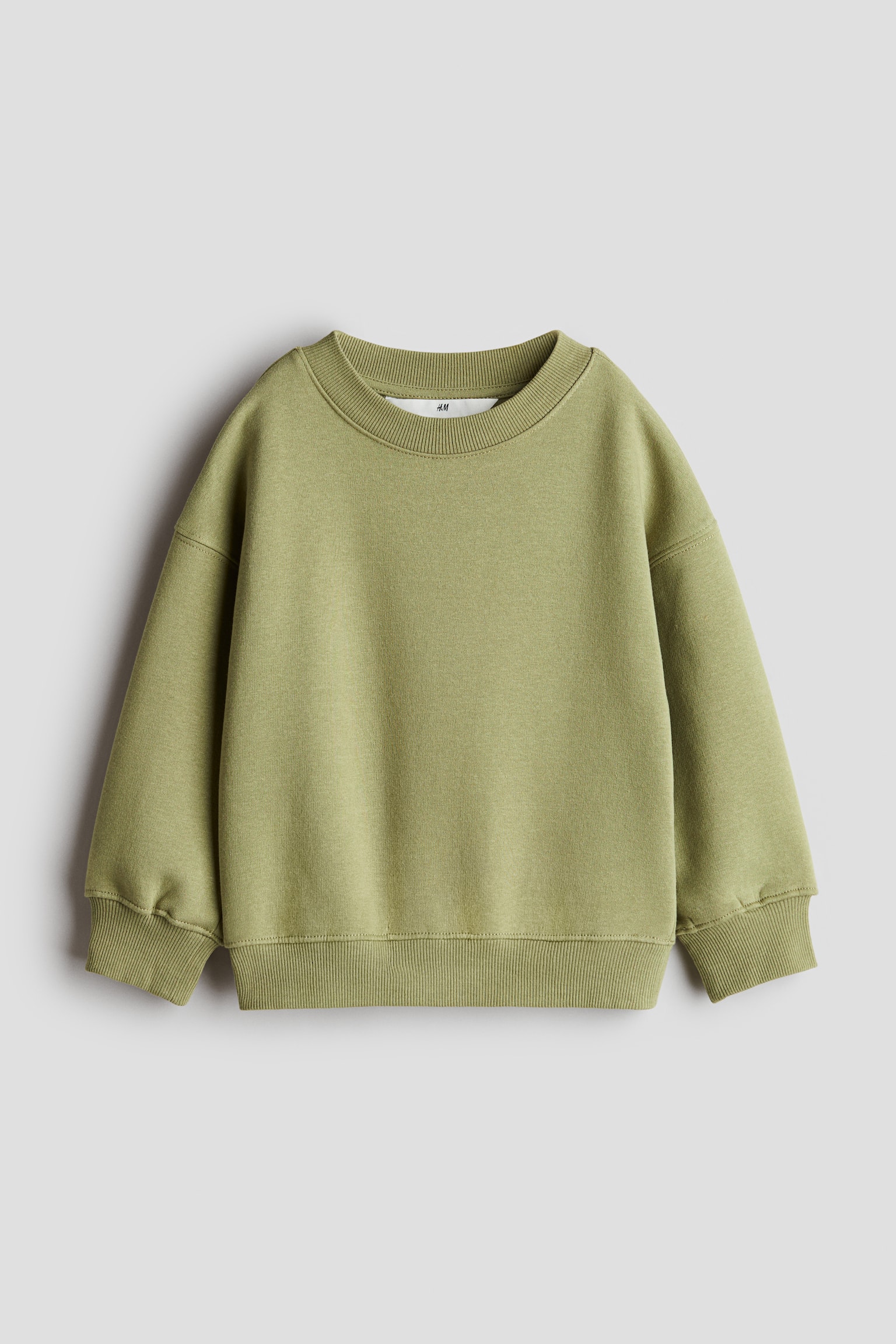 Oversized crew-neck sweatshirt - Green/Dark green/Striped/Light brown/Striped/Dark red/Red/Light green/Mole/Blue/Light grey marl - 1