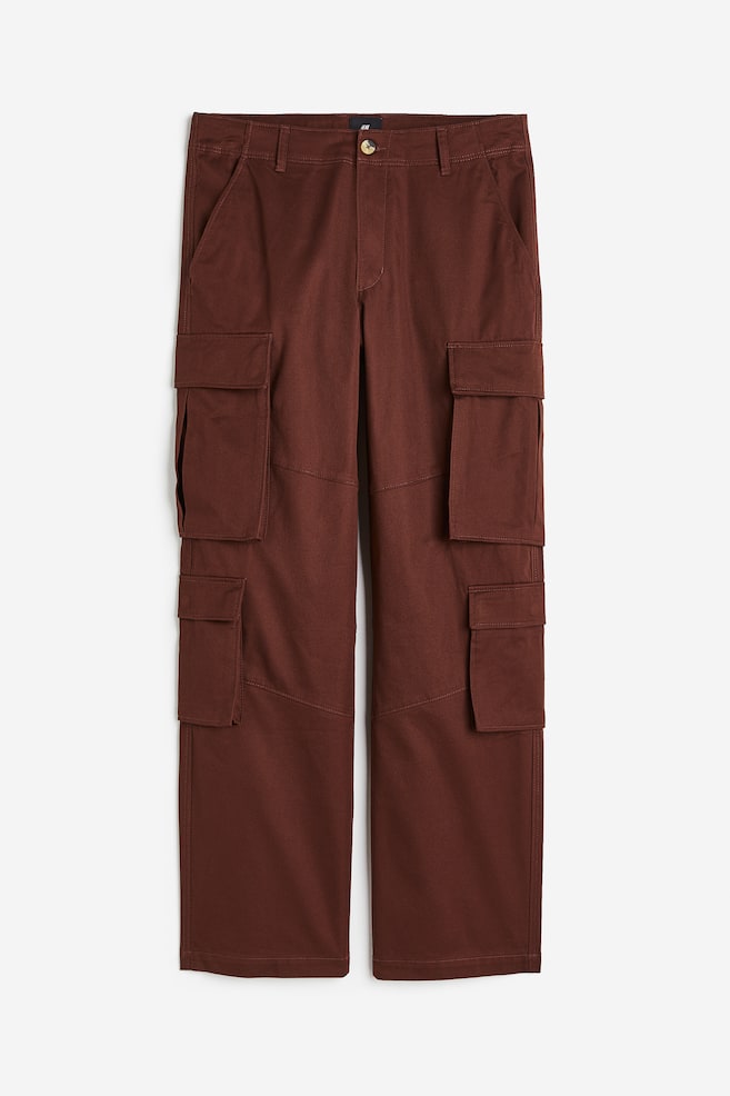 Relaxed Fit Cargo trousers - Brown/Cream/Black - 2