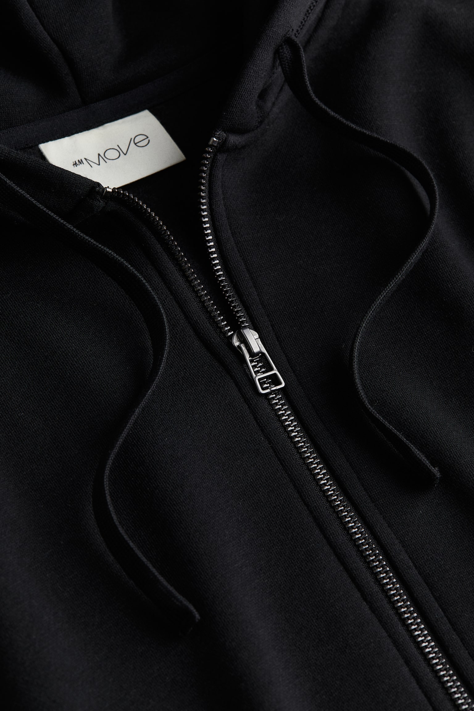 Regular Fit Zip Up Activewear Hoodie - Black/Light grey marle - 7