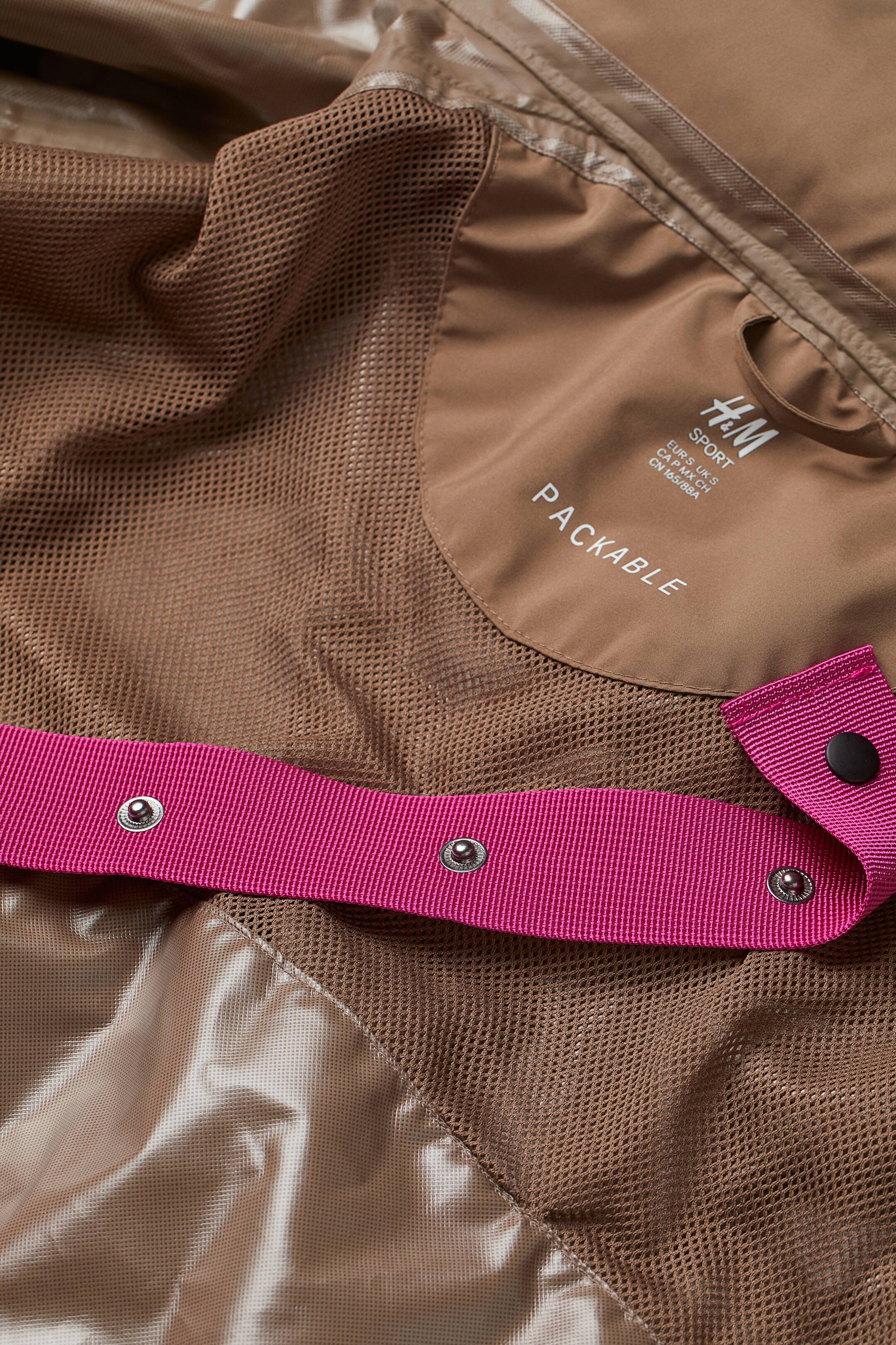 Packable Commuter Jacket Long sleeve Kneelength Dark beige