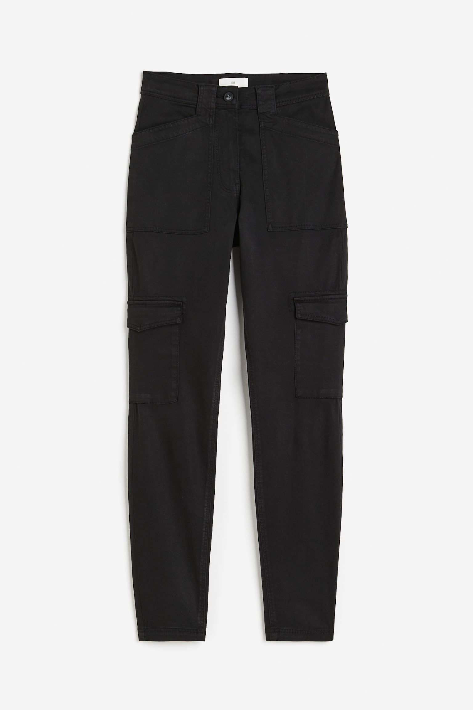 Lyocell-blend cargo trousers - Black - 2