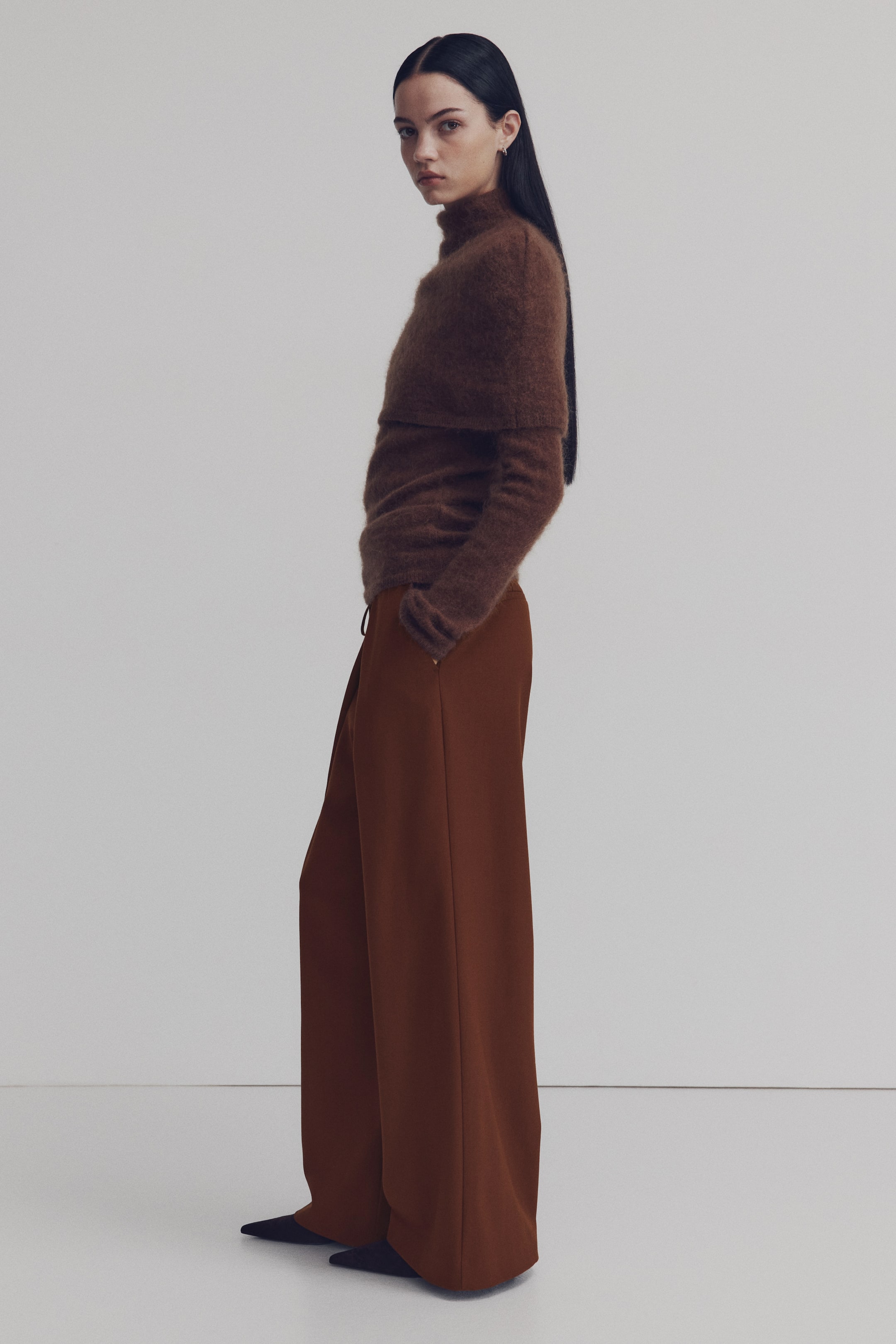 Ver imagem maior: Calças com efeito de camadas - Castanho - SENHORA | H&M PT 4