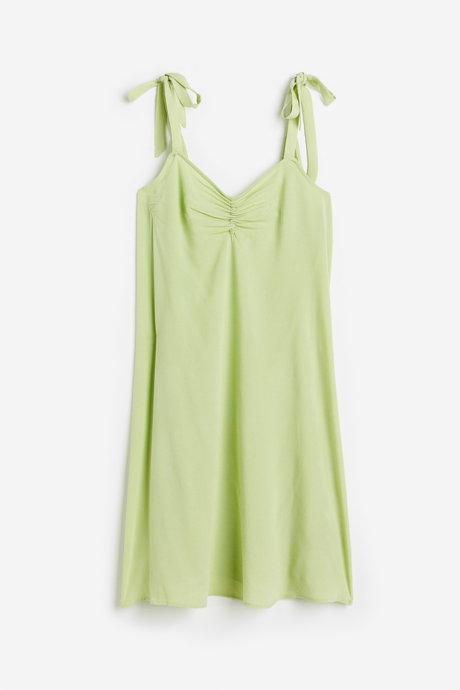 MAMA Tie-detail dress - Light green - 1