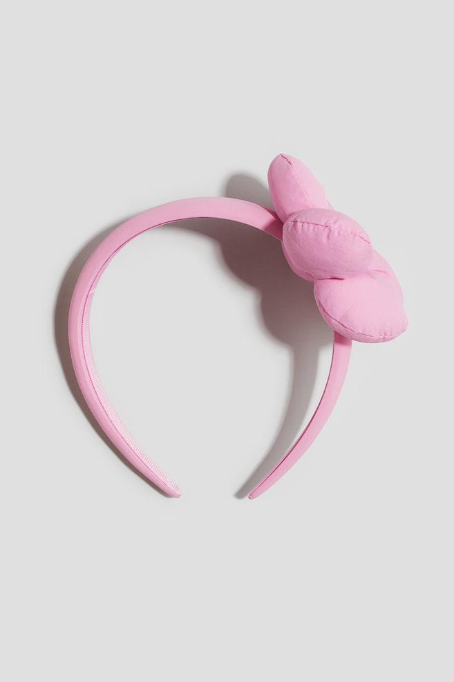 Appliquéd Alice band - Pink/Flower - 1
