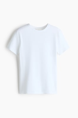 Figurnära T-shirt i bomullsmix