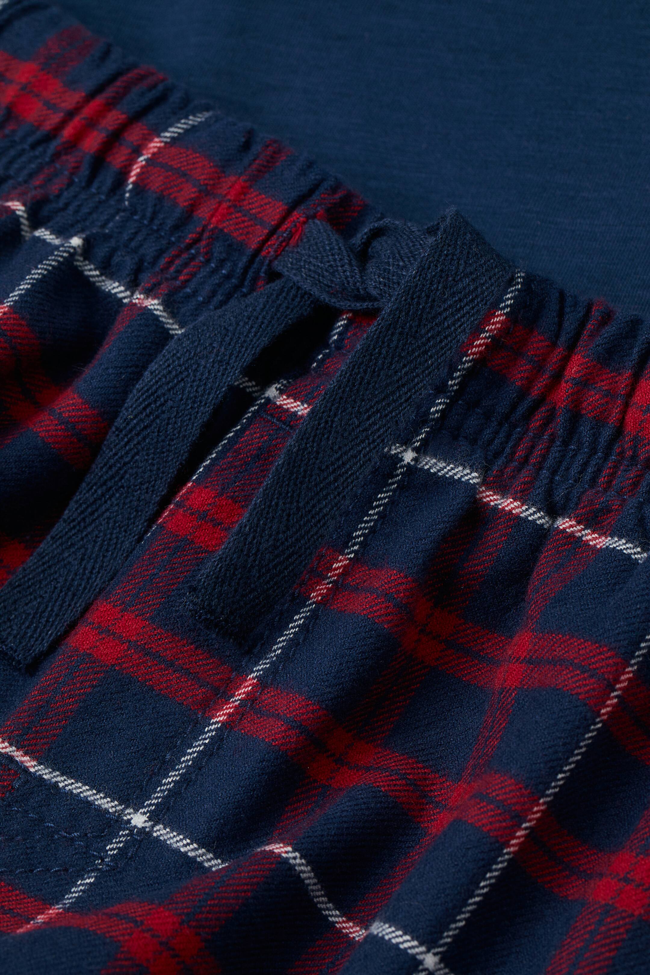 Pigiama Lungo Con Polsini Interlock Blu Scuro - Nightwear Per - Foto 7