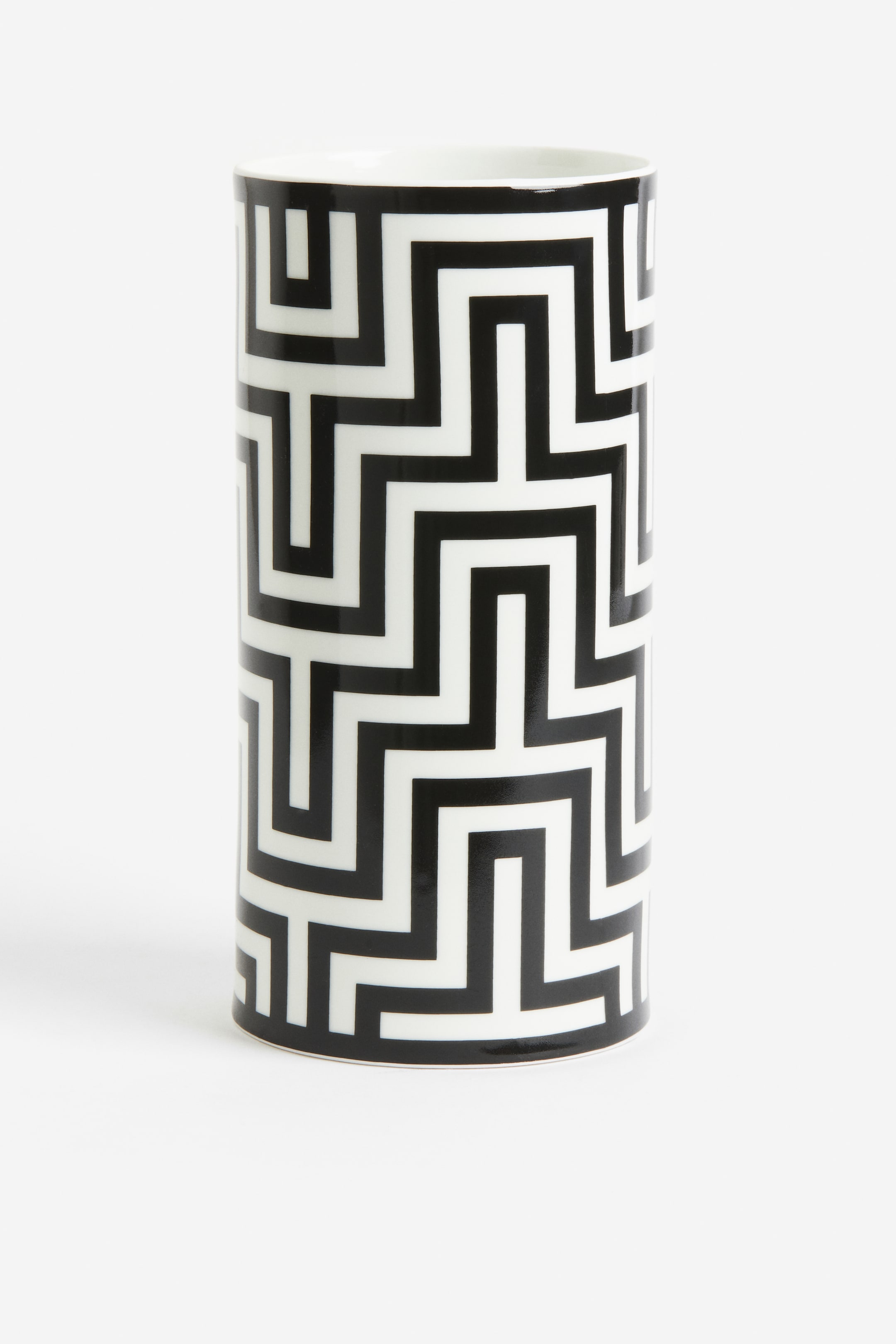 Graphic-patterned Porcelain Vase