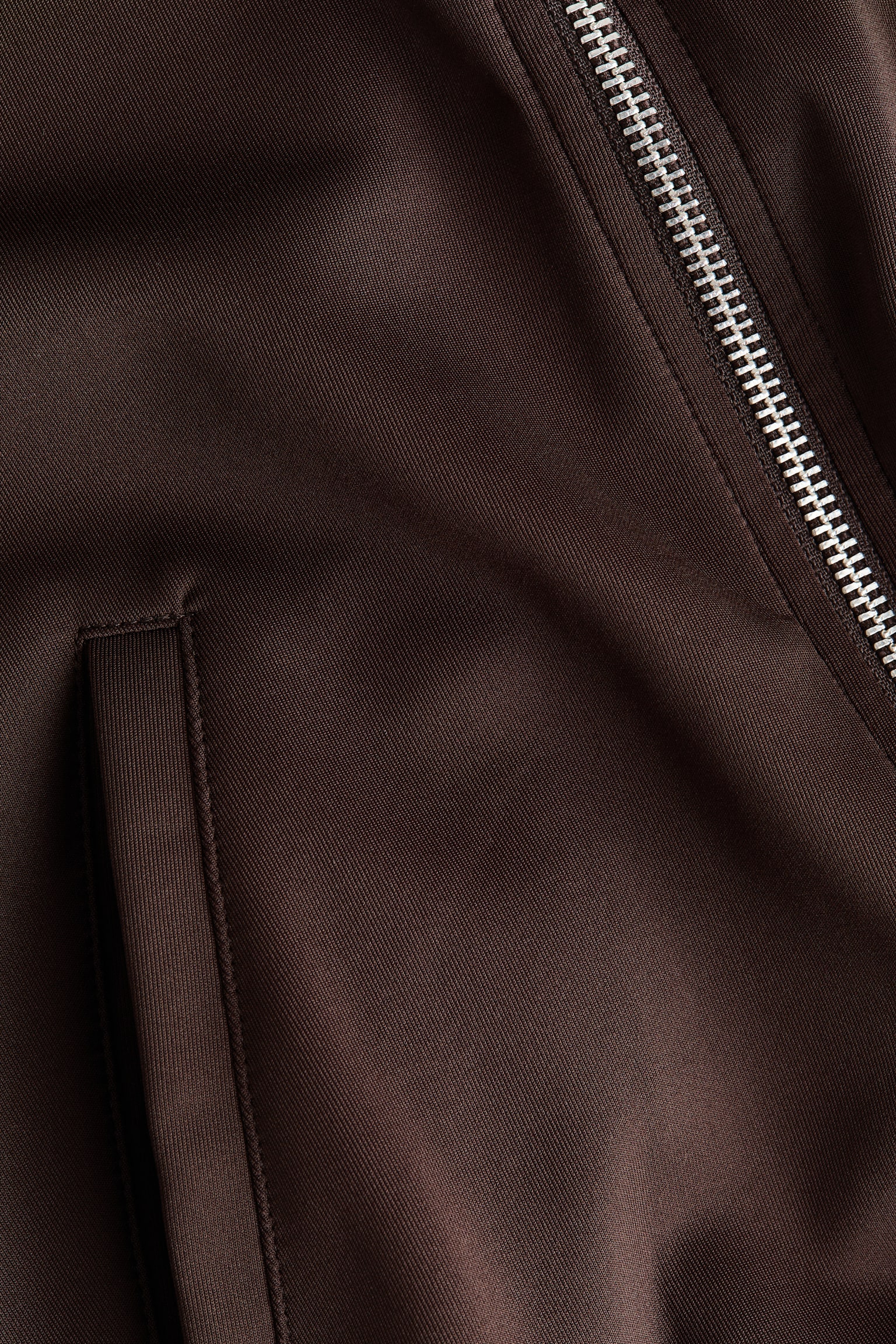 Женская куртка H&M Fine-Ribbed Track Jacket, цвет: Тёмный коричневый — фото 7