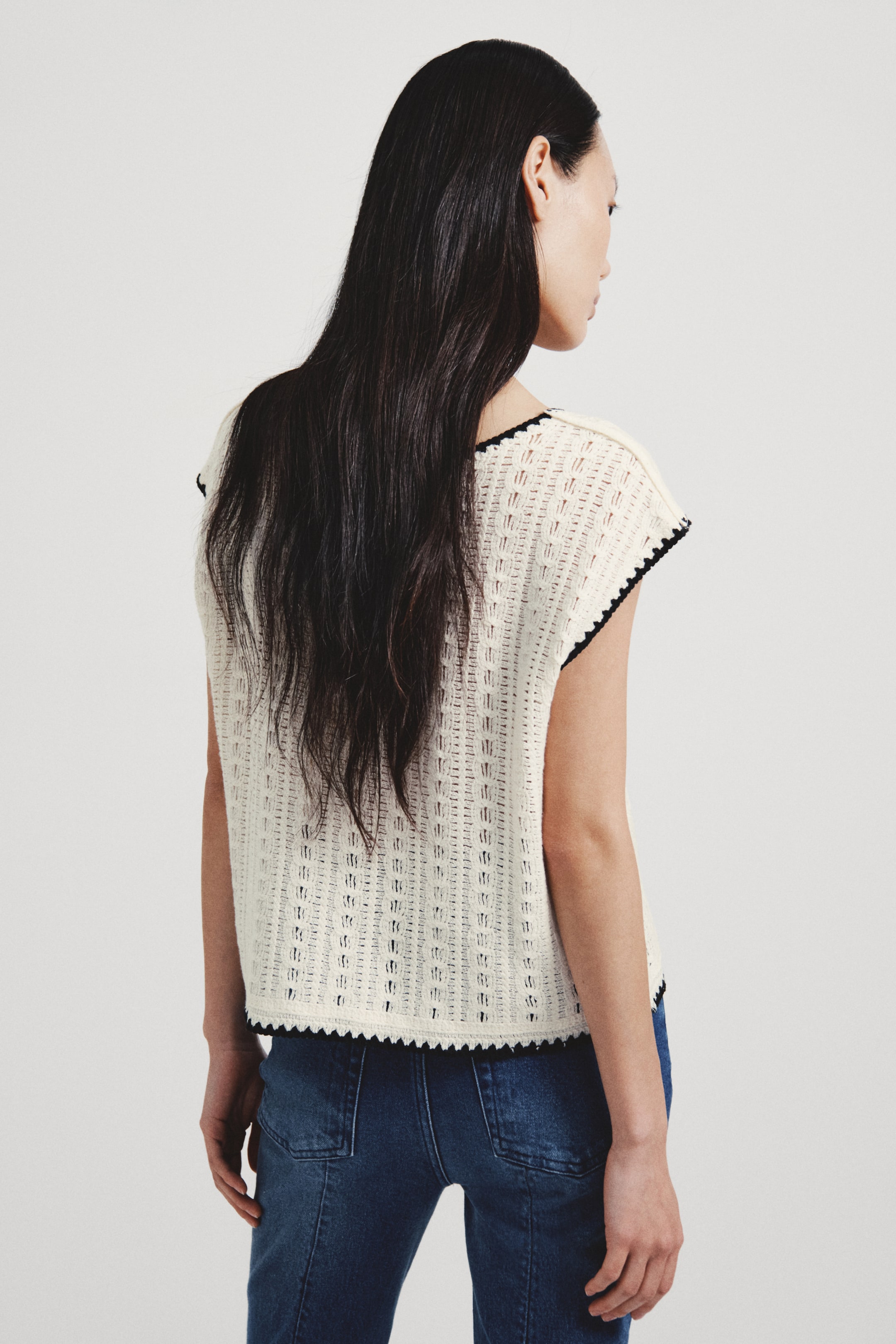 Xem ảnh lớn hơn: Áo giả móc - Màu trắng - Ladies | H&M VN 3