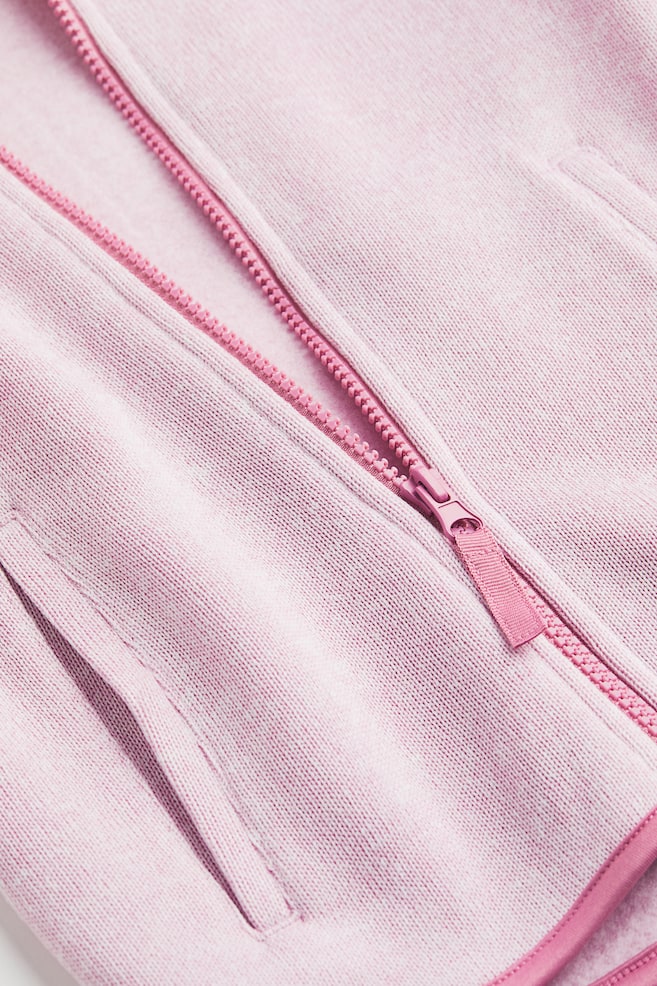Hooded fleece jacket - Light pink - 3