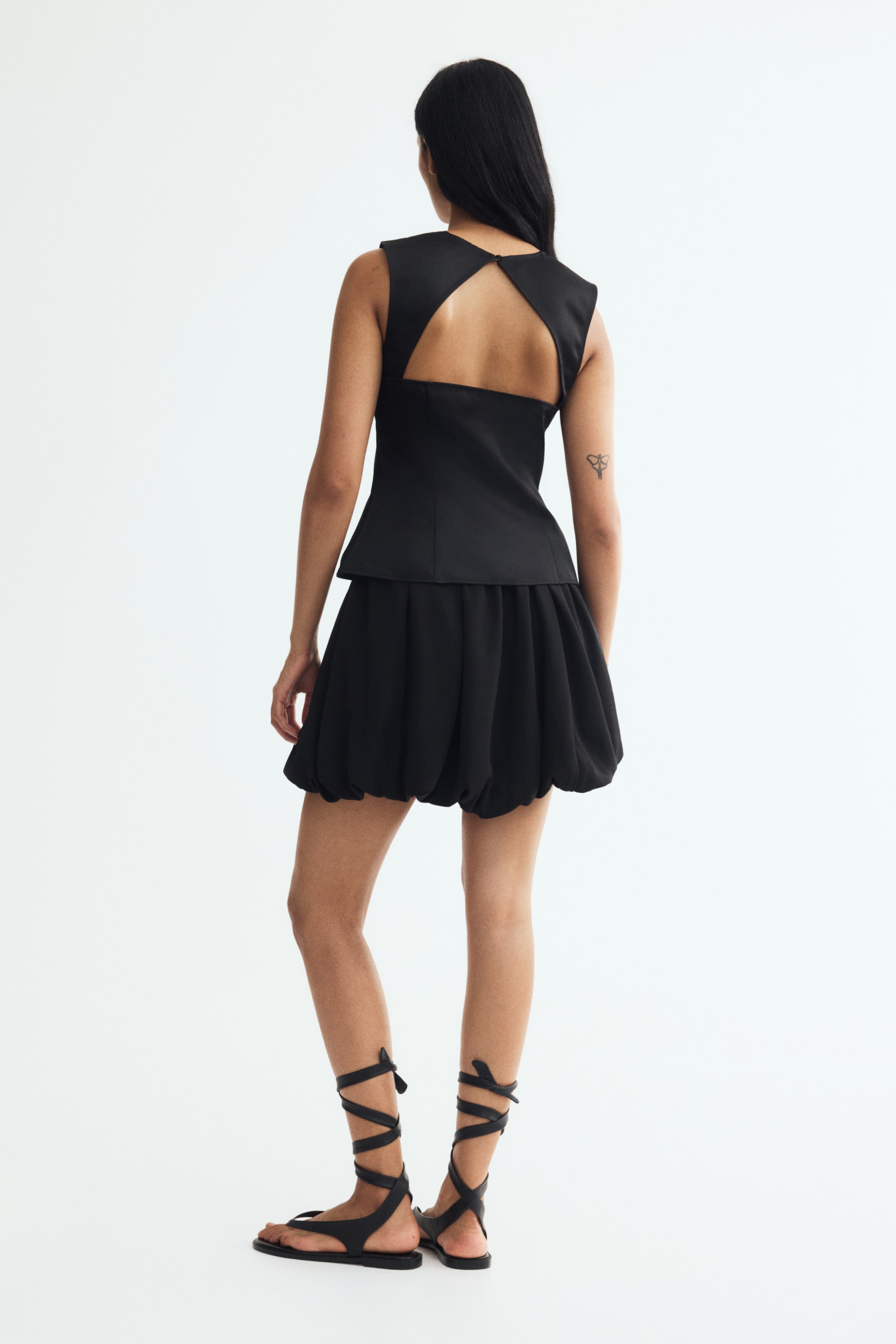 Open-Back Peplum Top
