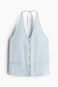 Vest I Denim Med Halterneck
