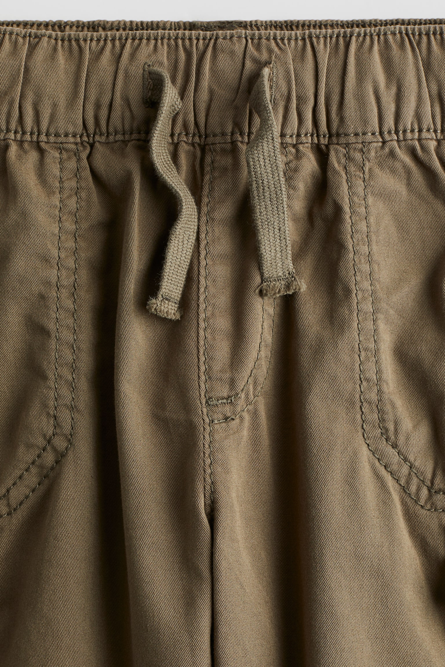 Cotton cargo shorts - Khaki green/Black/Beige - 4