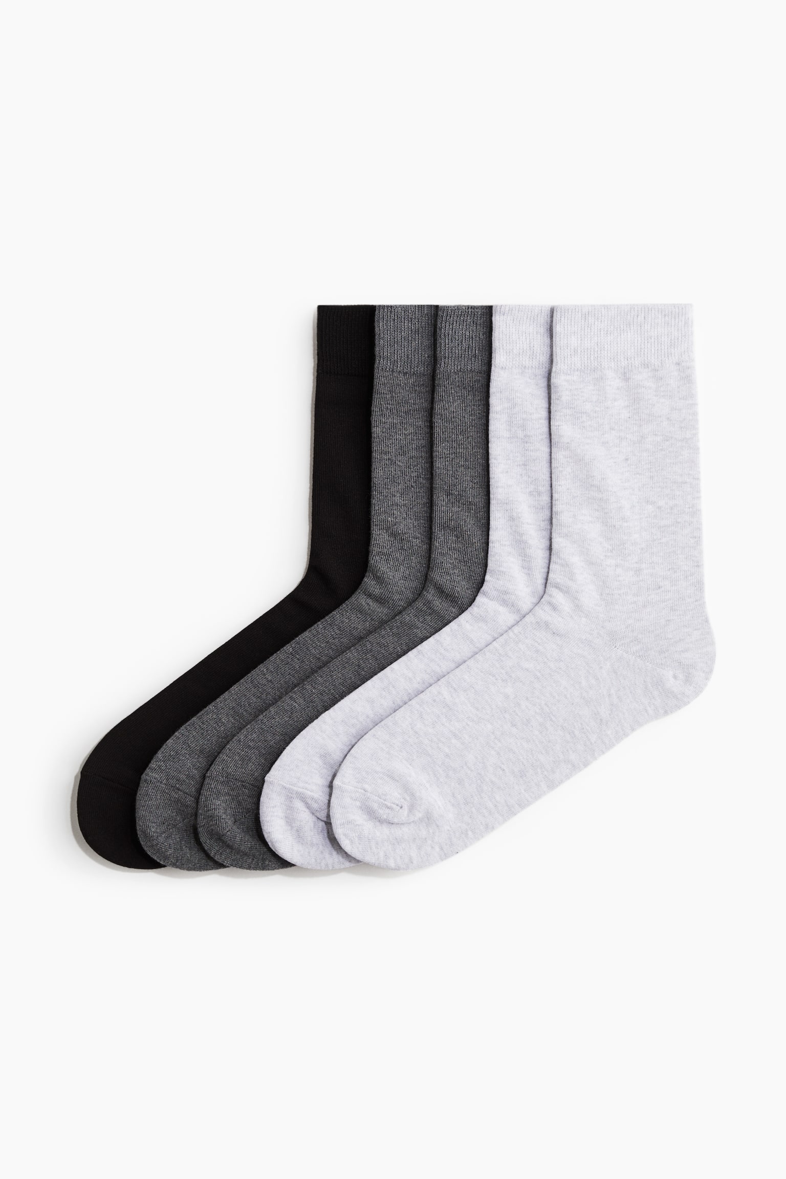 5-pack socks - Light grey/Dark grey/White/Burgundy/Black/Black/Black/Grey/Blue/Navy blue/Grey marl - 1