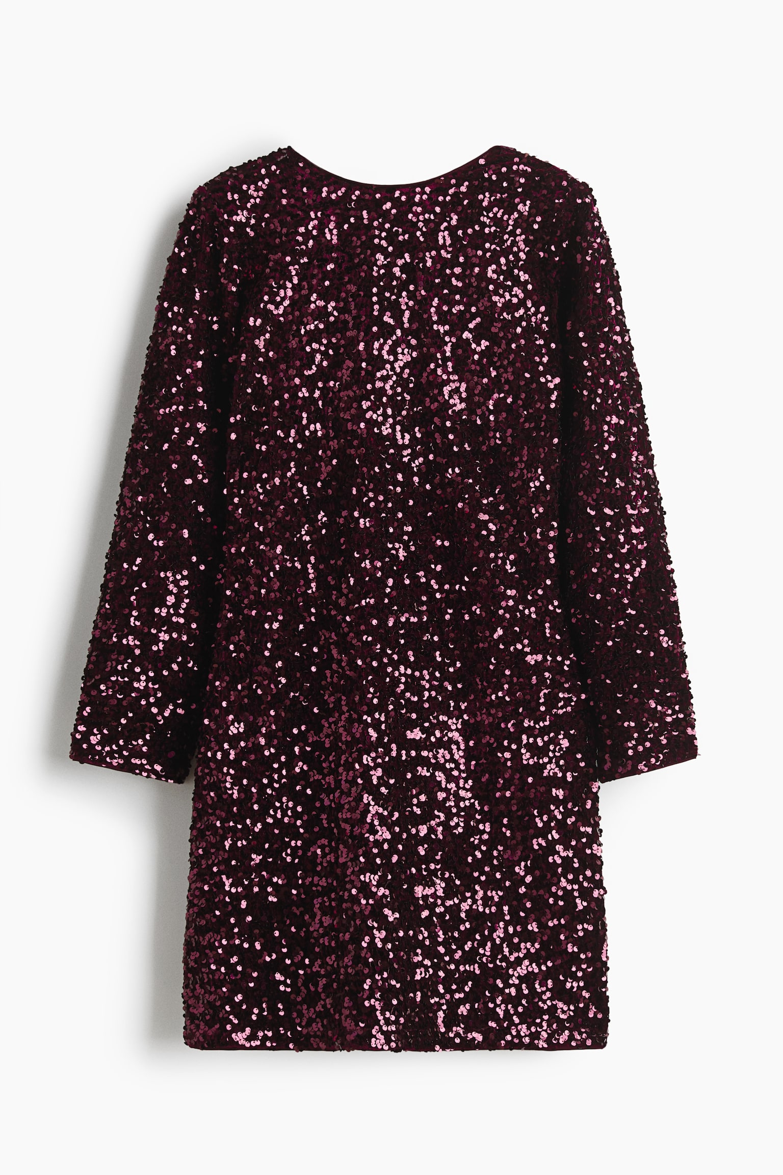 Sequined mini dress - Burgundy/Black - 2