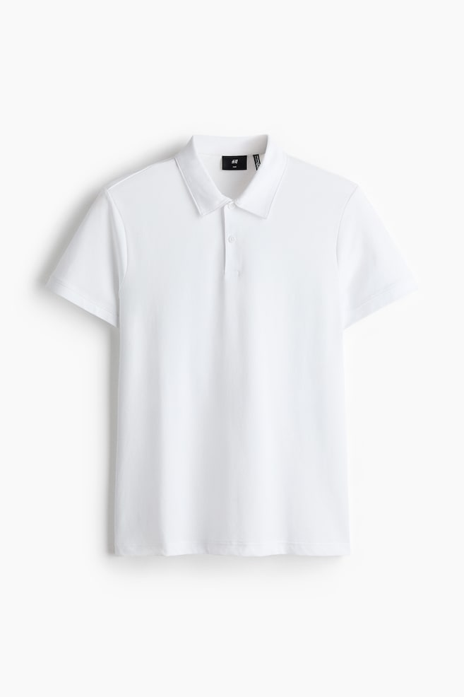 COOLMAX® Slim-Fit Polo Shirt - White/Gray/Black/Navy blue/Teal/Dark brown - 1