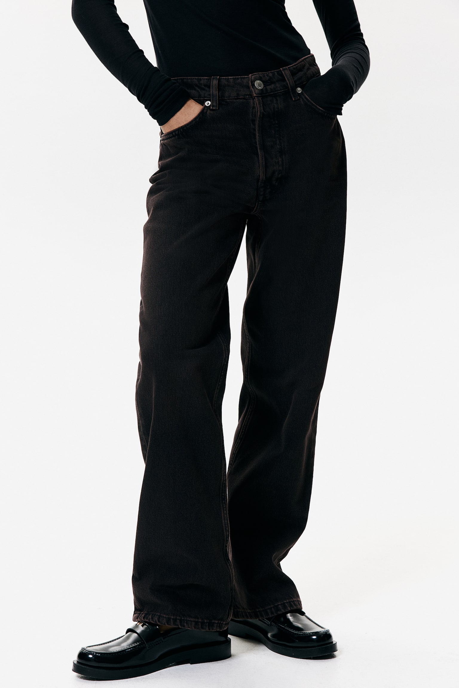 Straight Regular Jeans - Dark brown/Dark denim blue/Black/Denim blue/Blue - 5