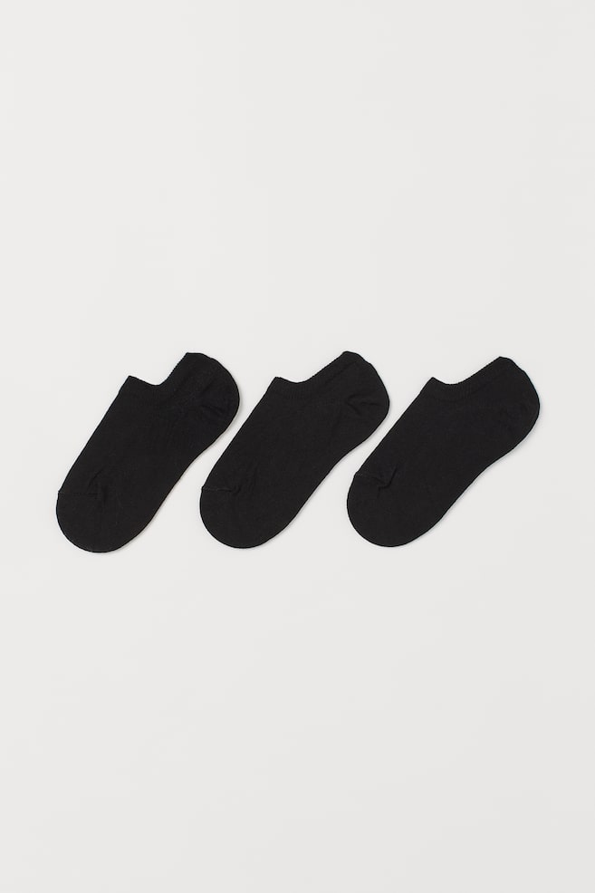 Lot de 3 paires de chaussettes légères - Noir/Blanc - 1