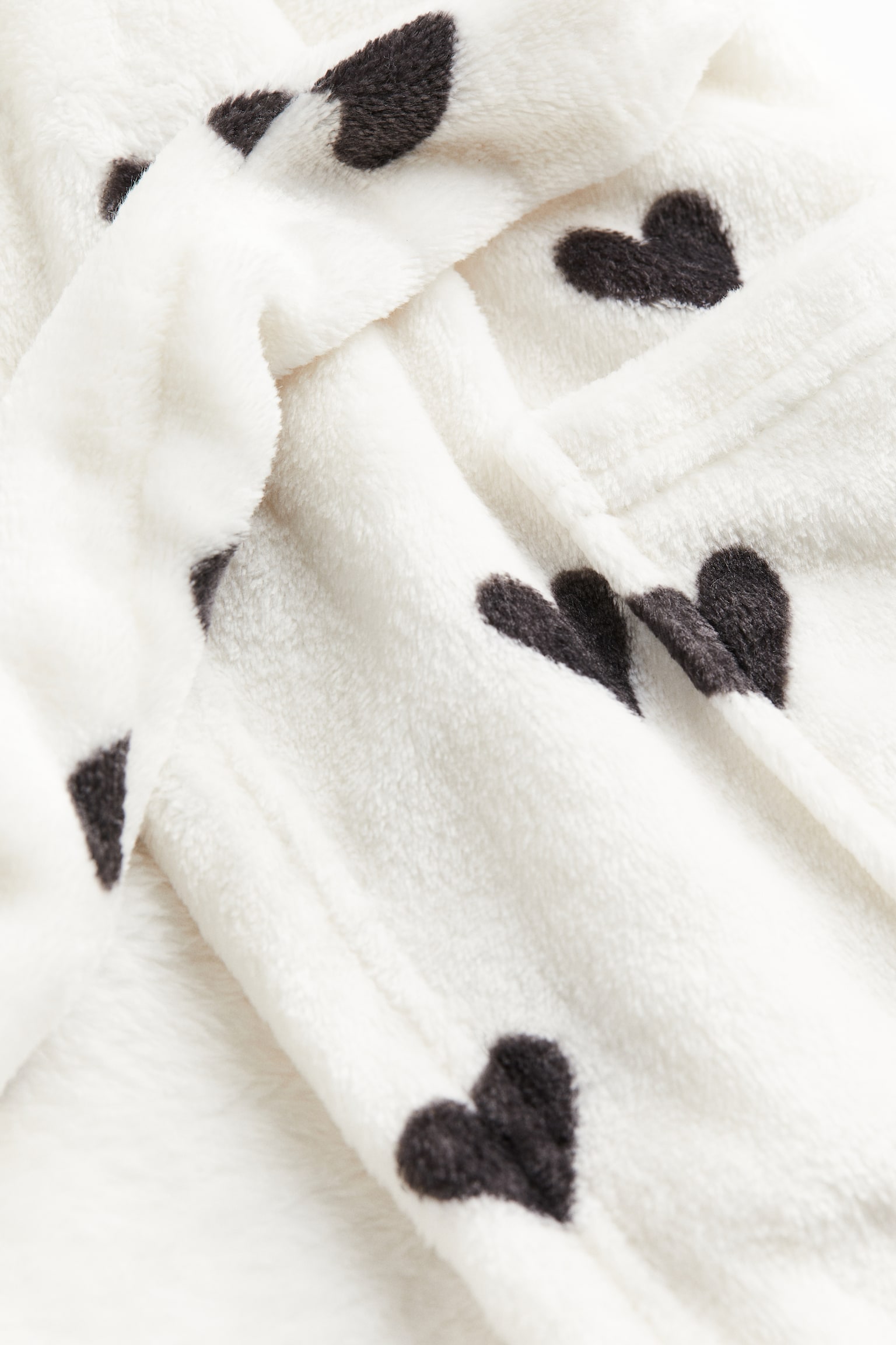 Fleece dressing gown - White/Hearts/Light green/Vehicles - 2