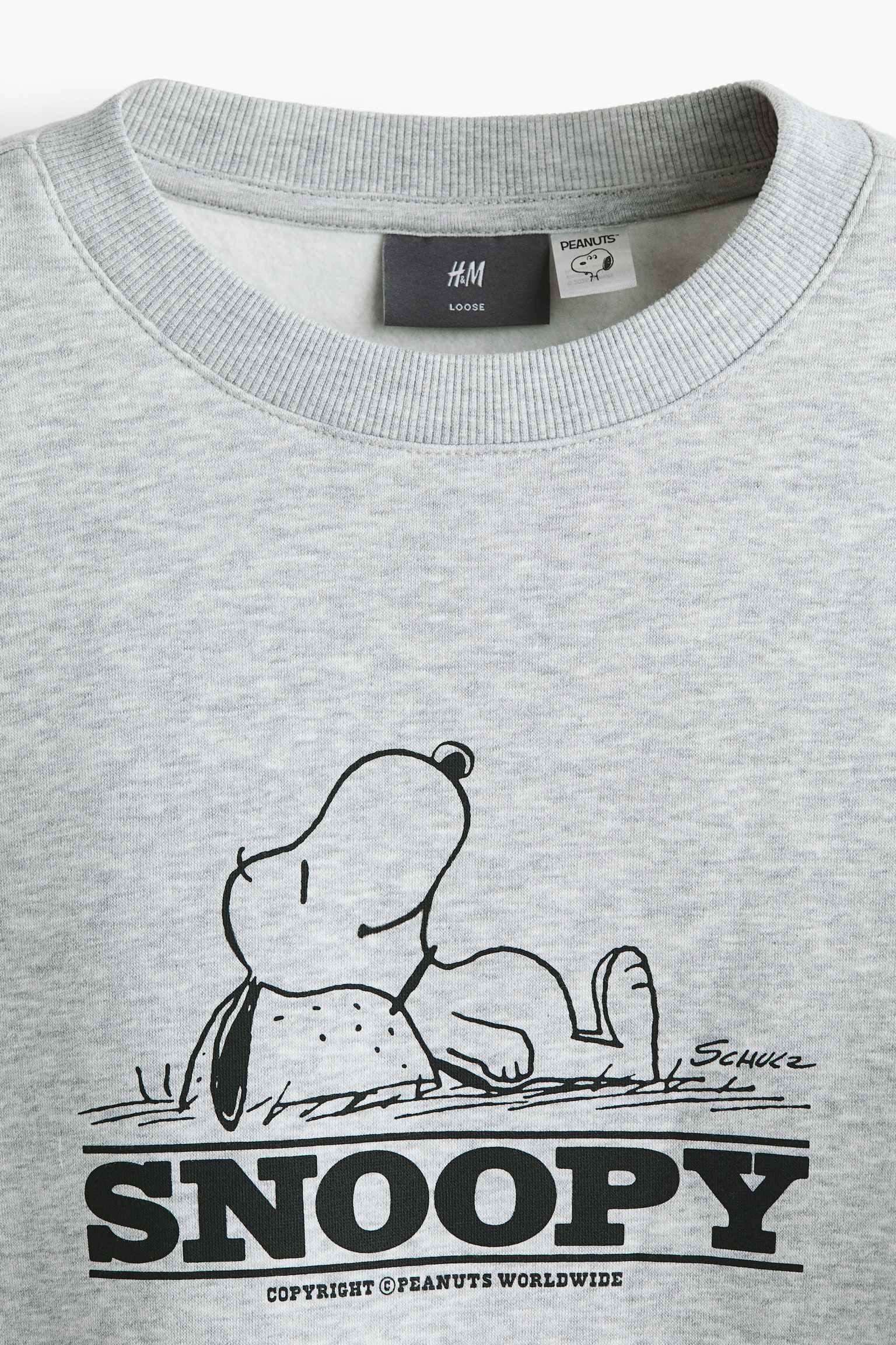 Loose Fit Sweatshirt - Grey marl/Snoopy/White/Katsushika Hokusai/Dark brown/Ramones/Light beige/Keith Haring - 2