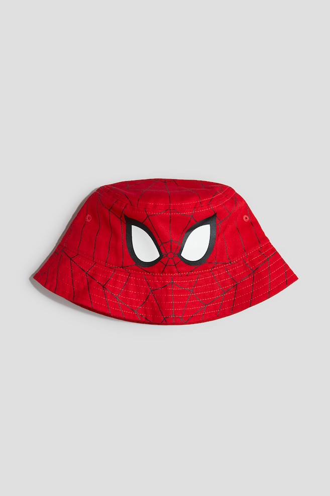 Cappello da pescatore stampato - Rosso/Spiderman - 1