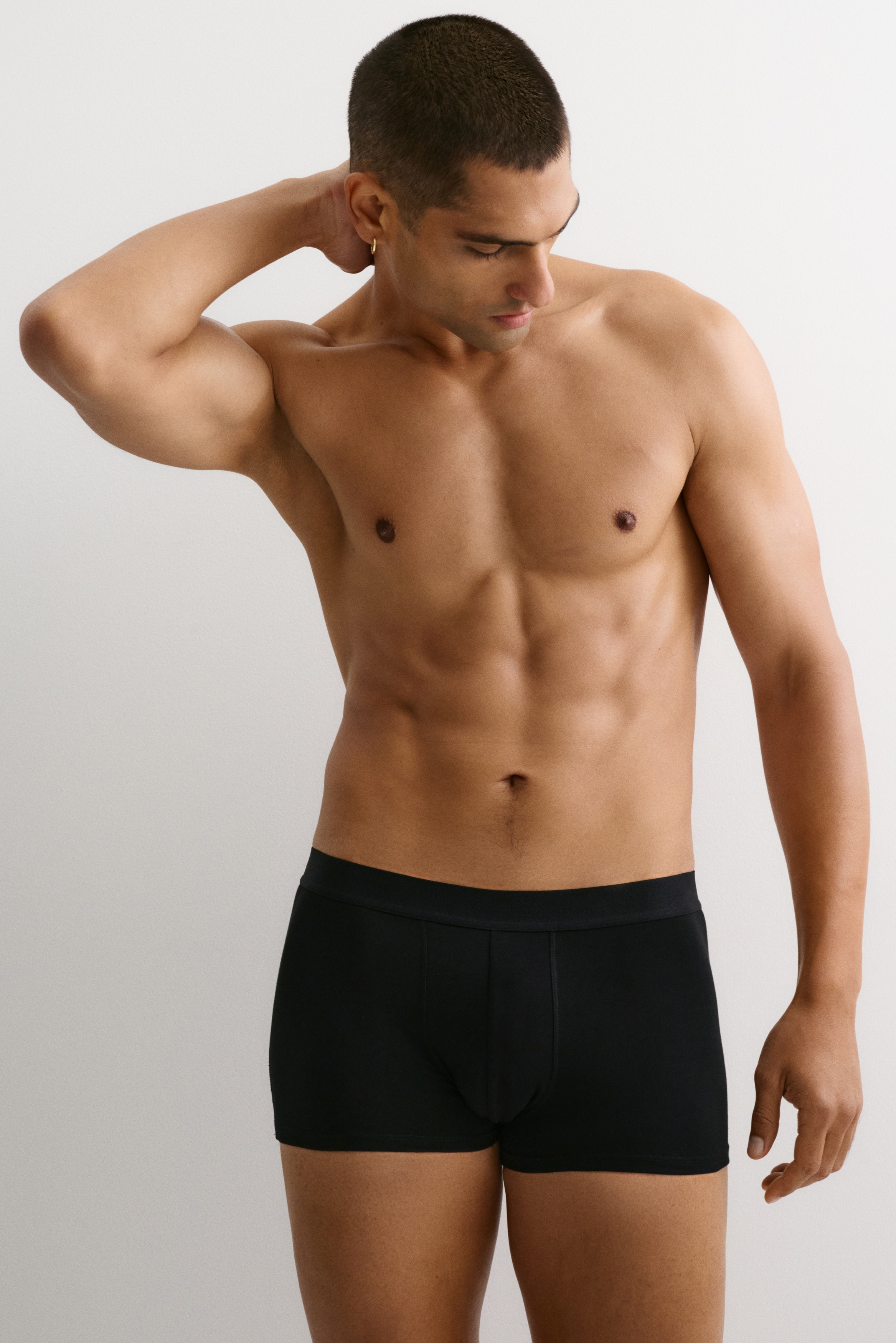 ボクサーブリーフ 5枚セット Lycra® - ダークグレーメランジ／ブラック