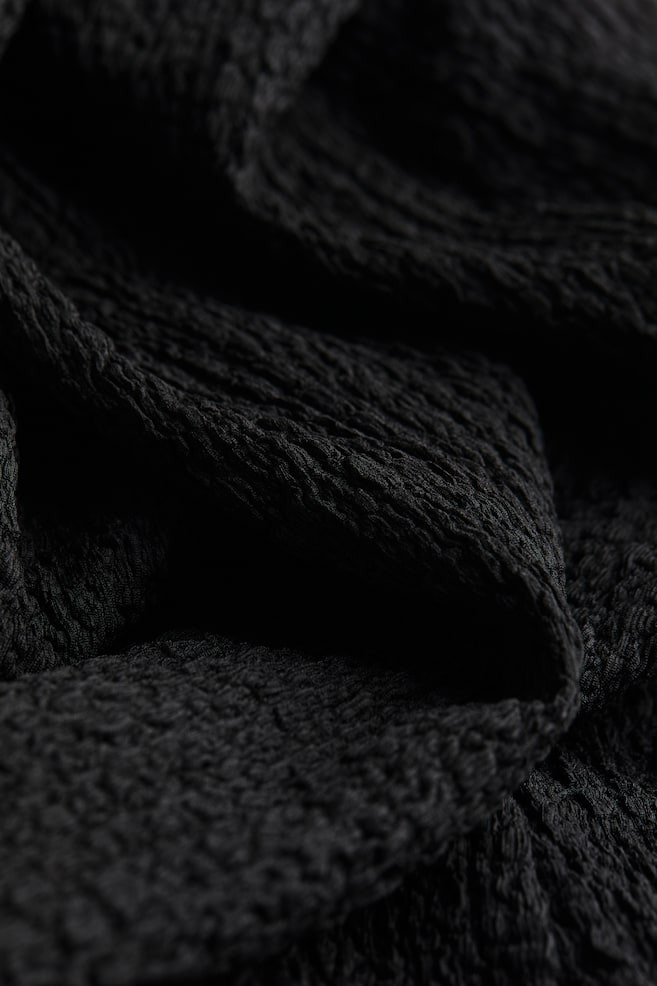 Robe en jersey texturé - Noir/Vert sauge/Crème - 4