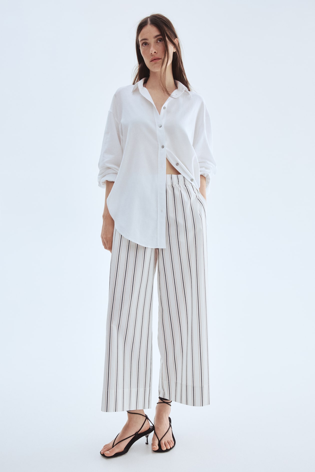 Ankle-Length Cotton Pants
