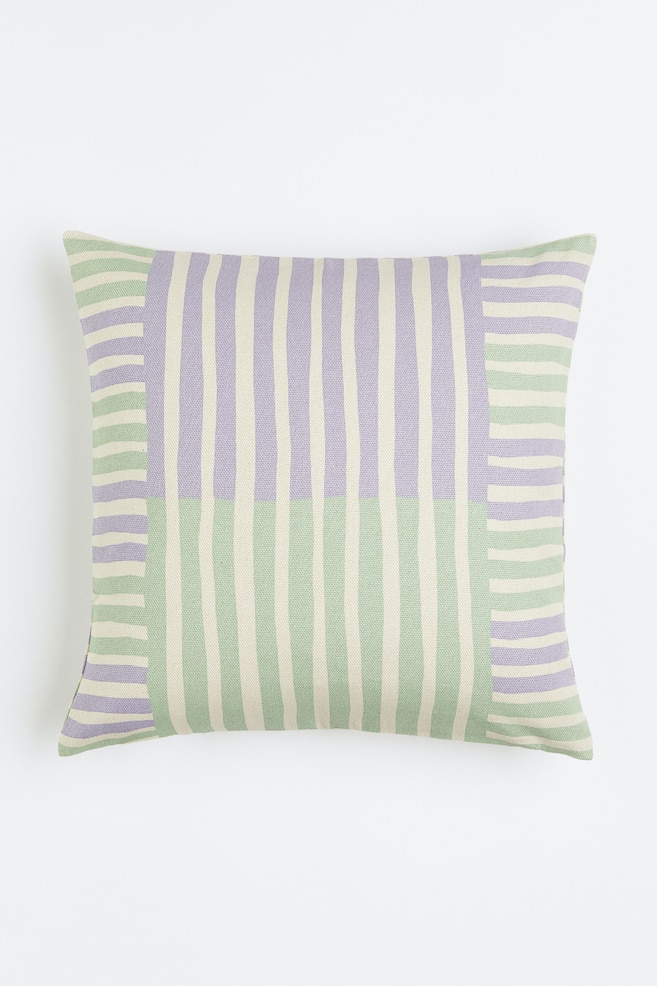 Patterned cushion cover - Light purple/Light green/Beige/Black/Yellow/Patterned - 1