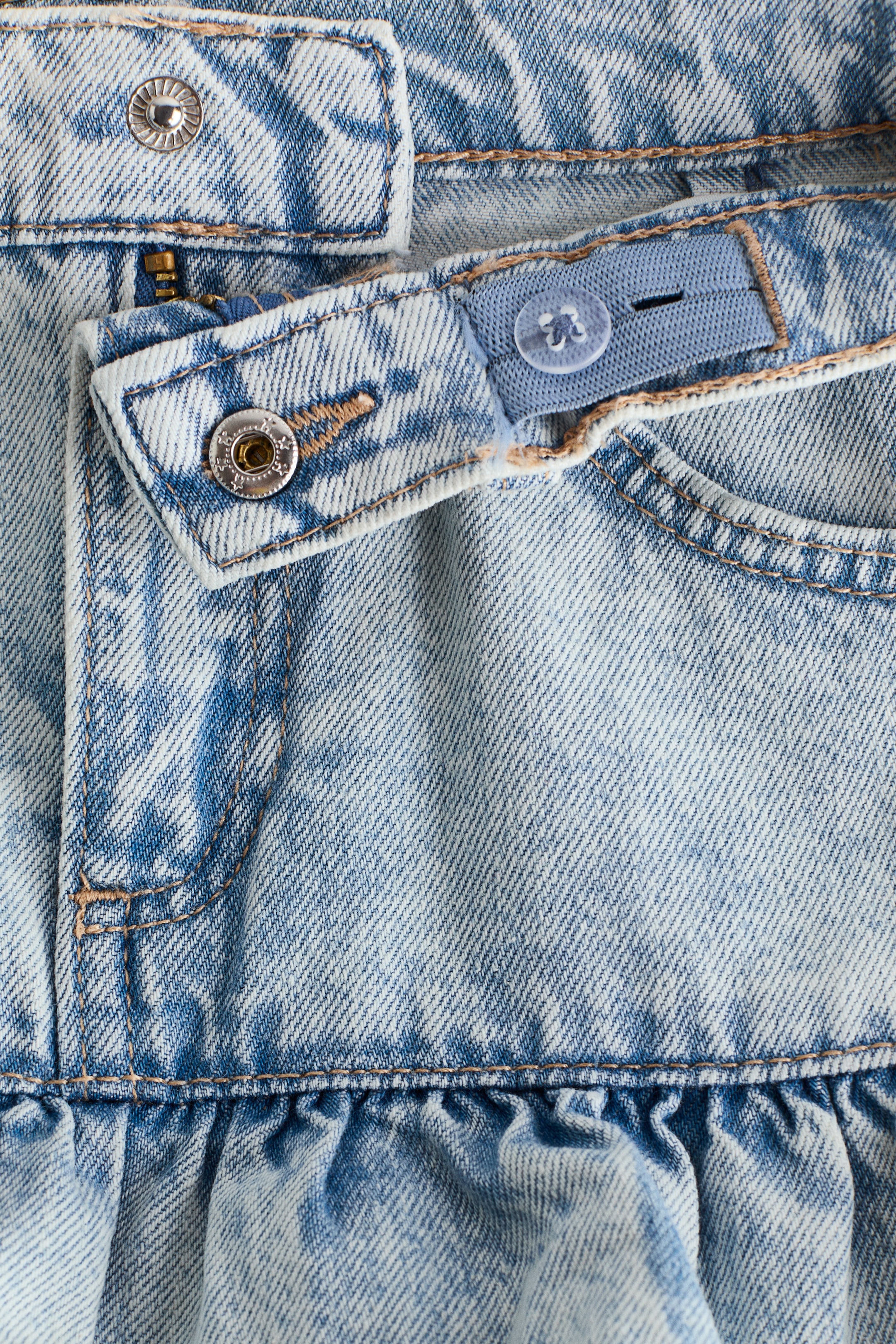 Jupe volantée en denim