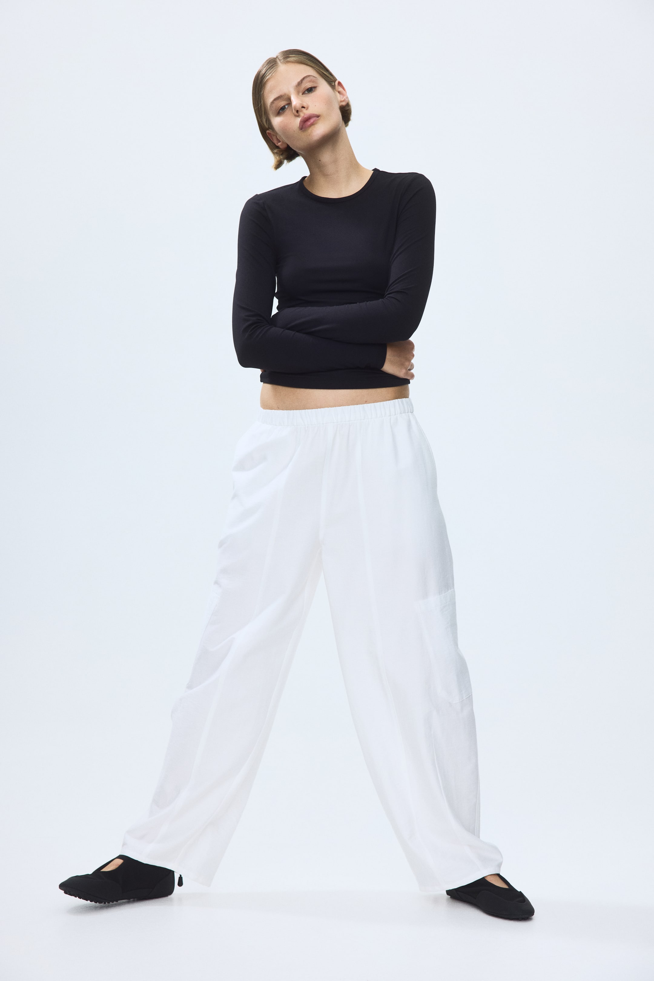 Женские топы H&M Long-Sleeved Jersey Top — фото 4