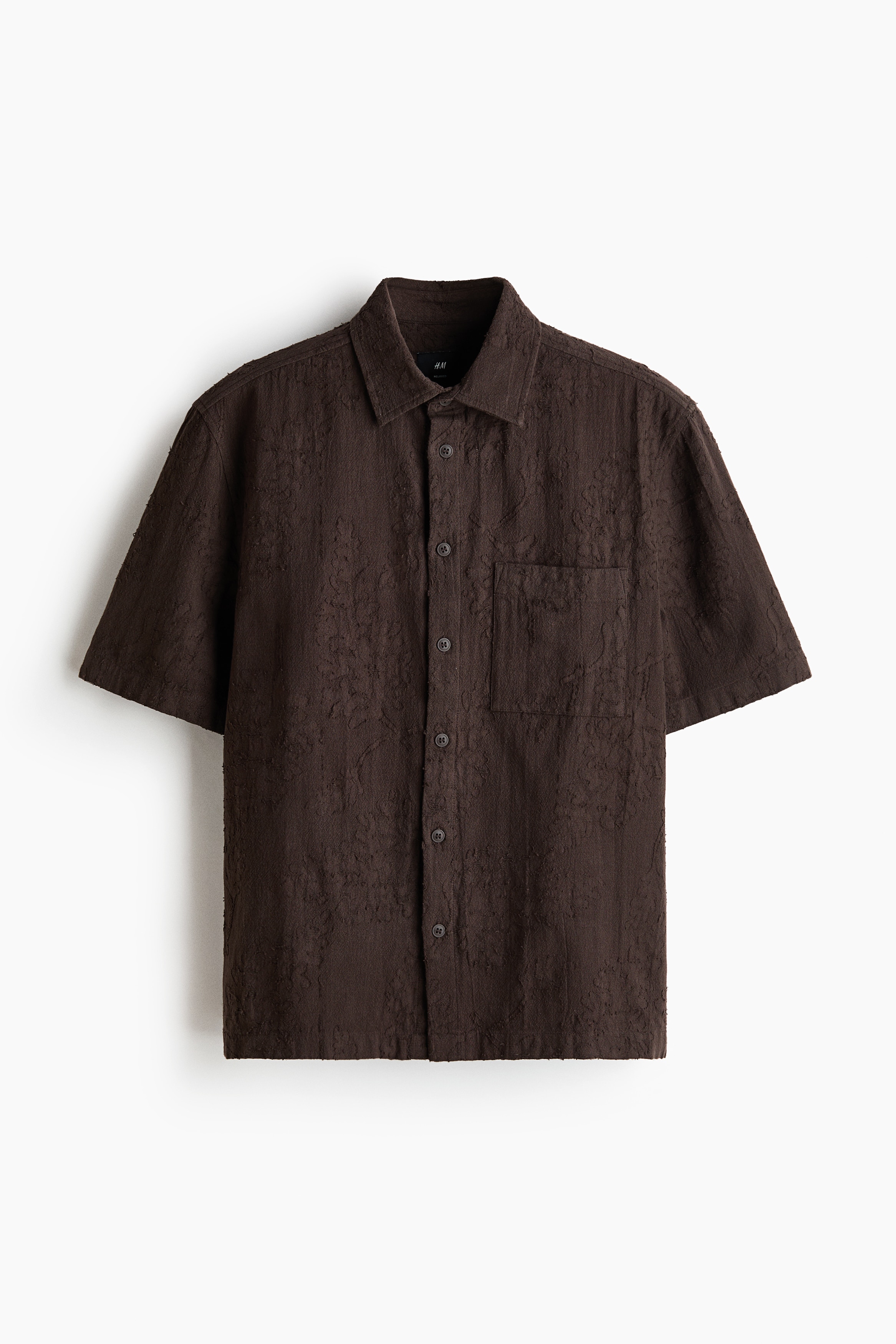 Relaxed Fit Textured shirt - Dark brown