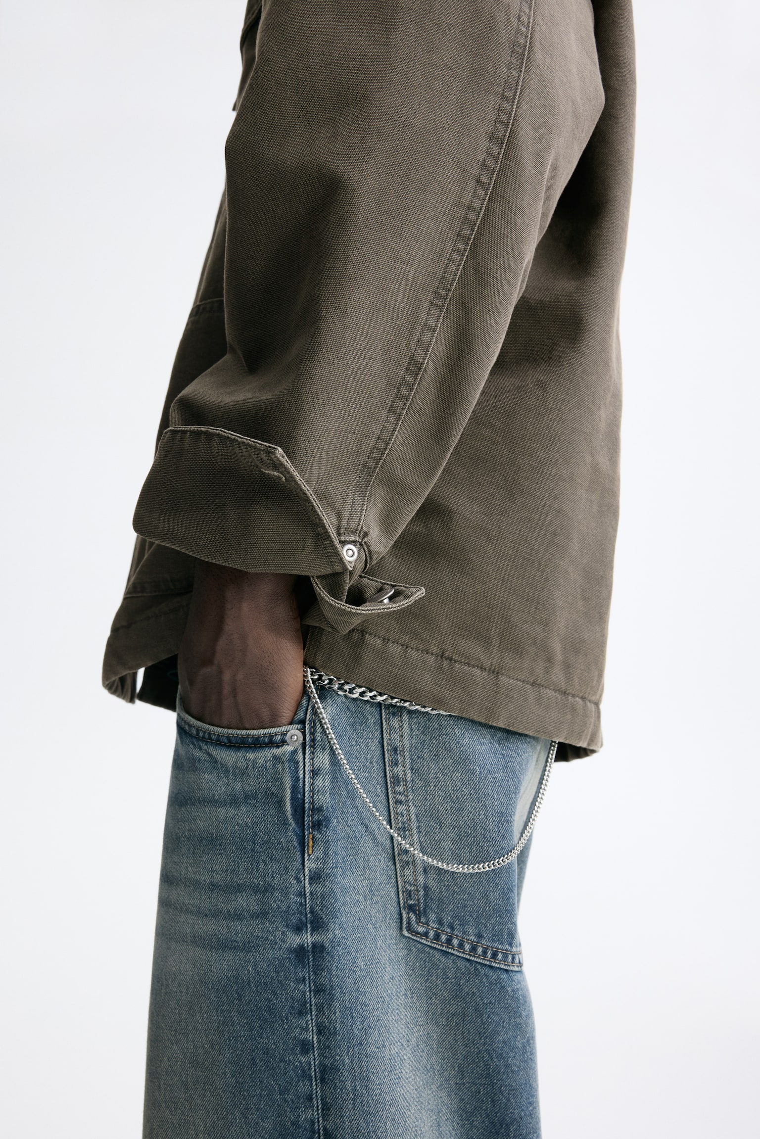 Padded shacket - Dark grey - 7