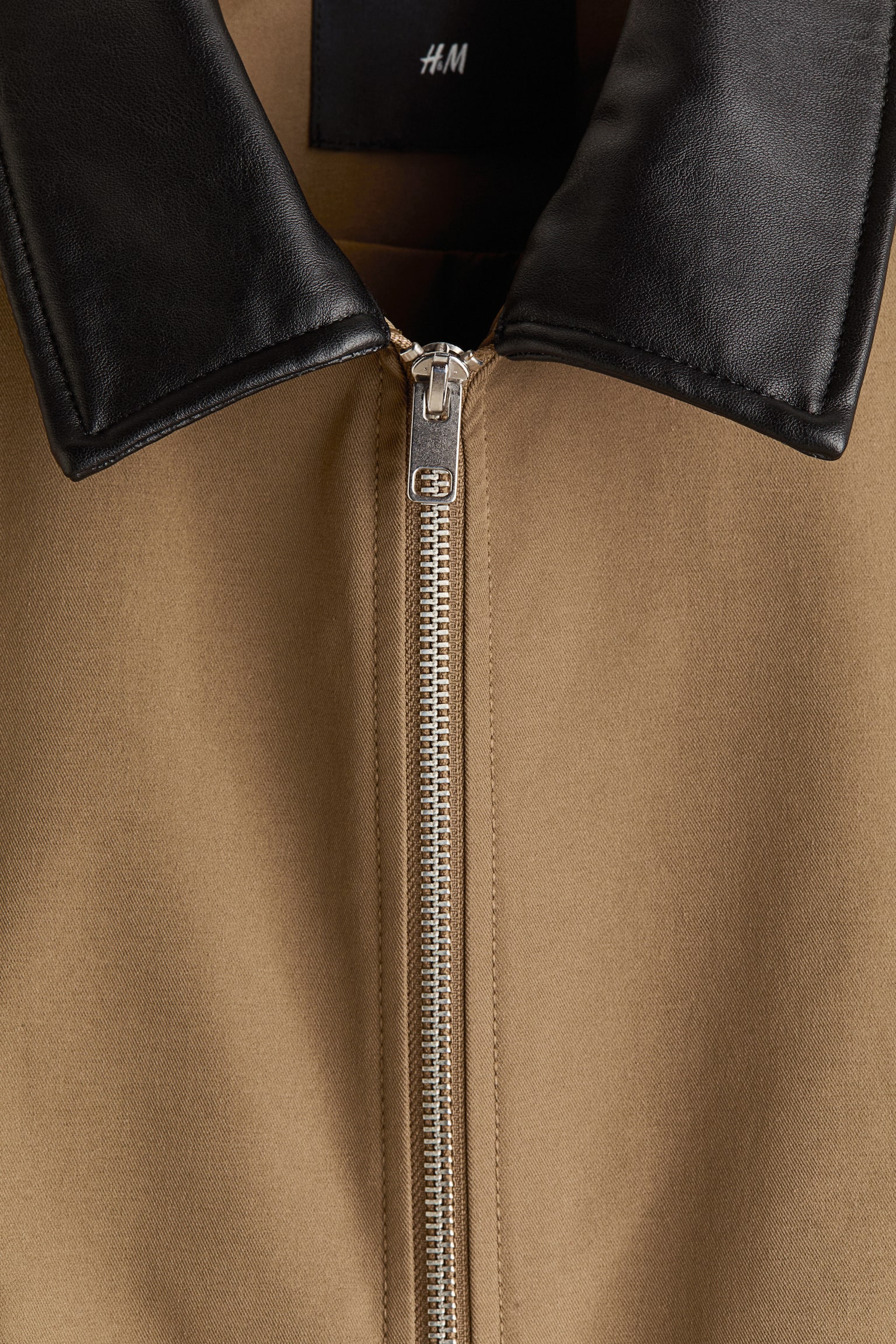 Мужские куртки H&M Twill Shacket, цвет: Бежевый / Коричневый — фото 8