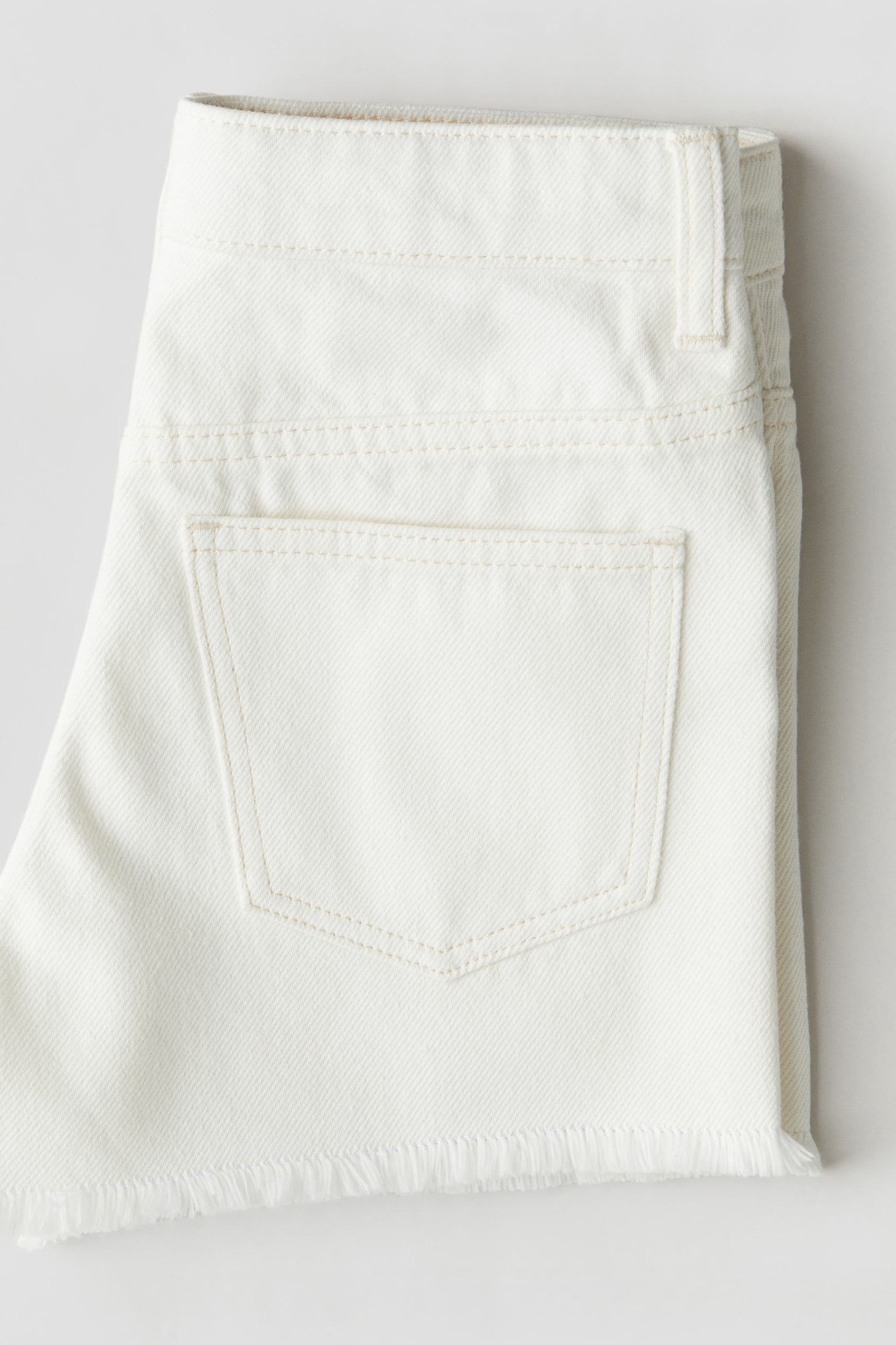 Denim Shorts - White/Faded black/Pale denim blue - 4