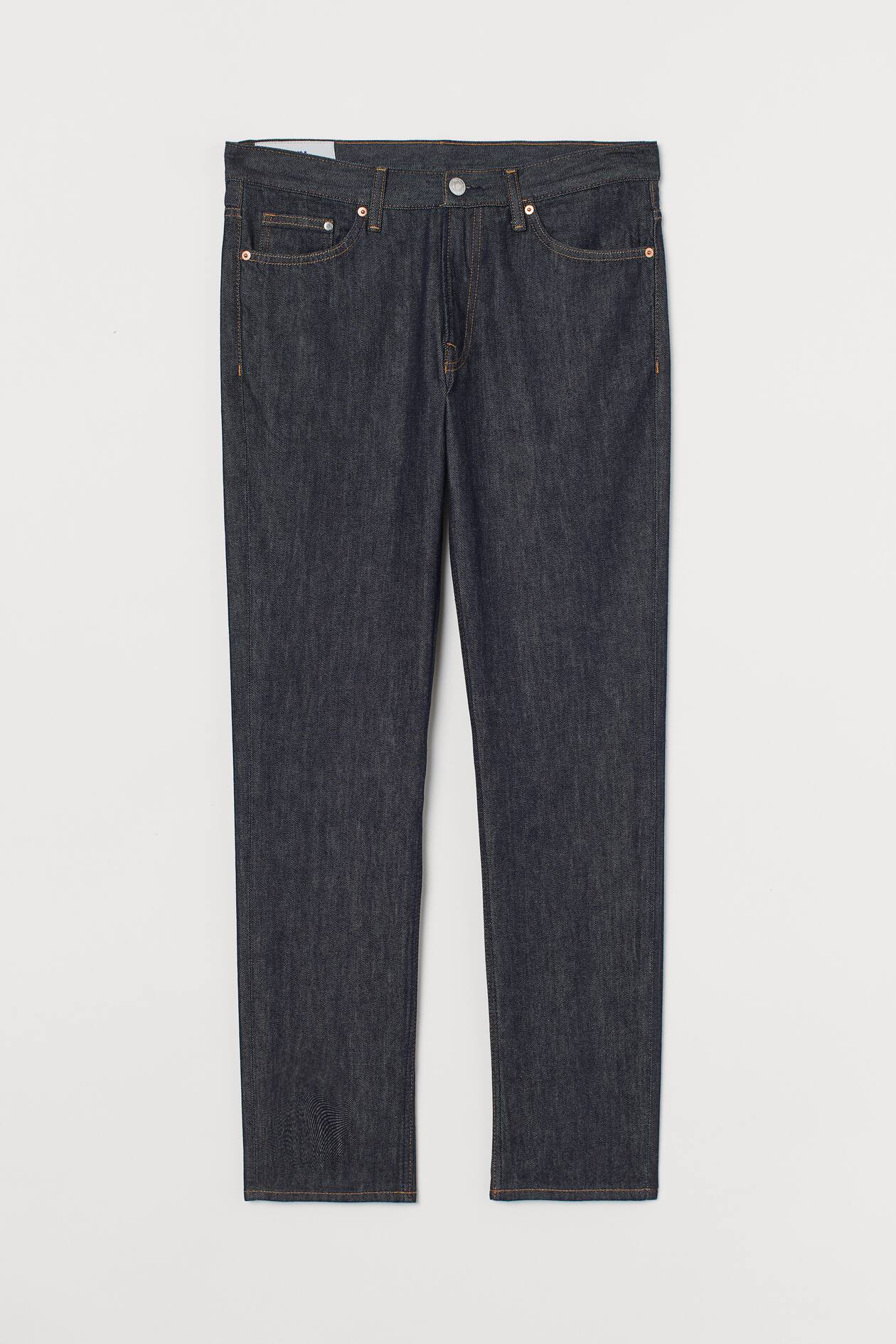 Slim Jeans - Regular waist - Long - Dark denim blue - Men | H&M US