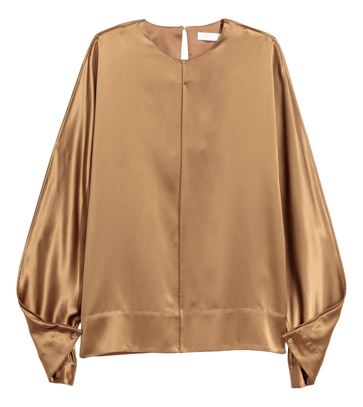 シルクブラウス - キャメル - レディース | H&M JP 