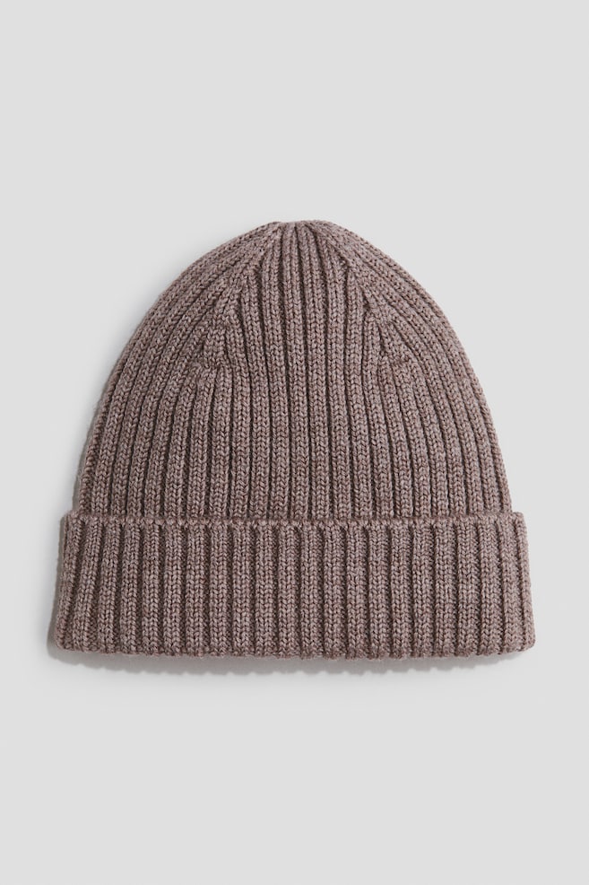 Merino wool beanie - Dark beige/Khaki green/Light beige/Bright blue/Pink/Dark red - 1