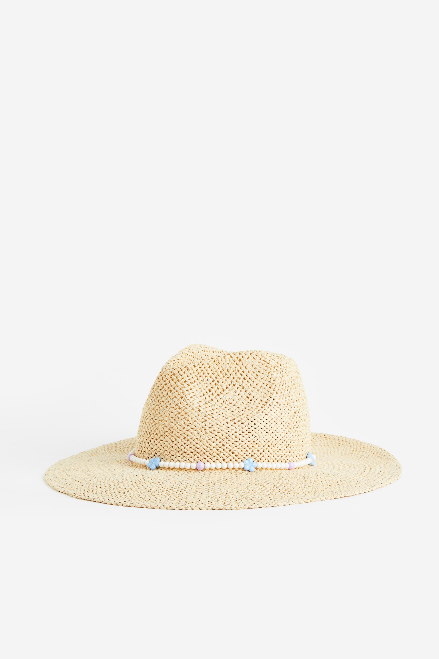 Straw hat - Beige/Flowers/Beige/White - 1