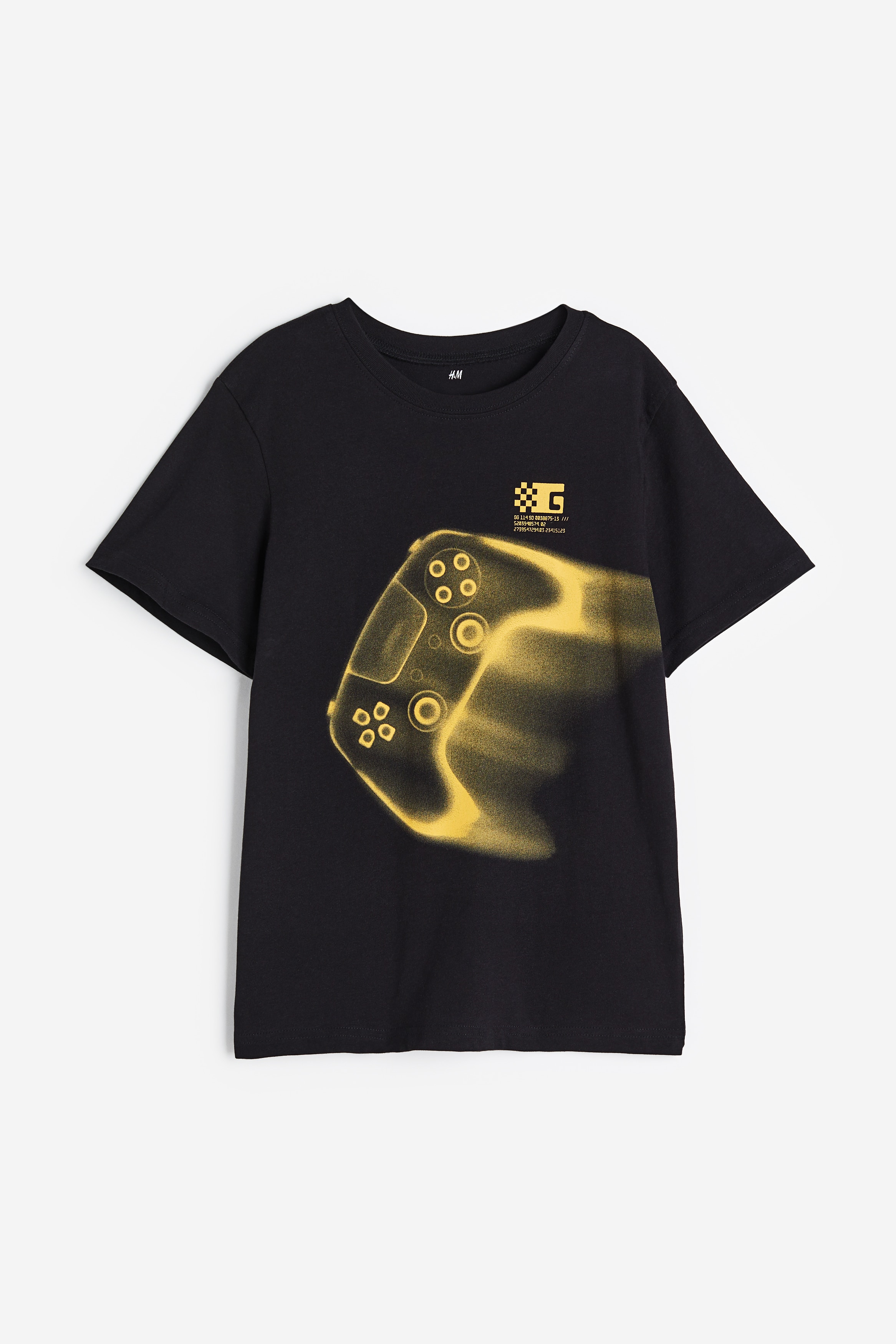 Printed Cotton T-shirt - Lime green/splatter - Kids | H&M US