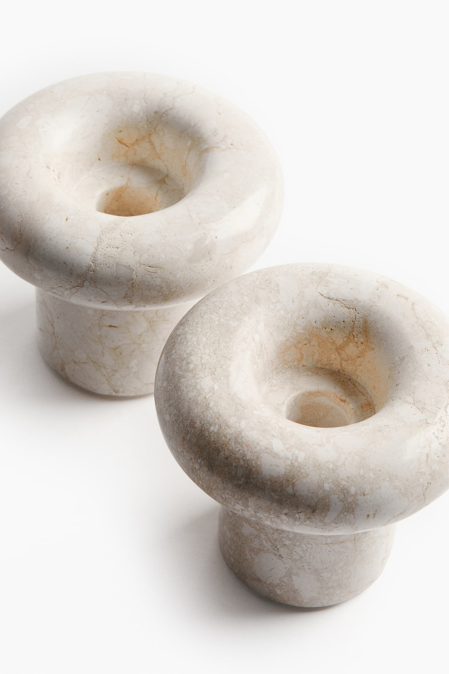 פמוט משיש - בז' בהיר/שיש - 4