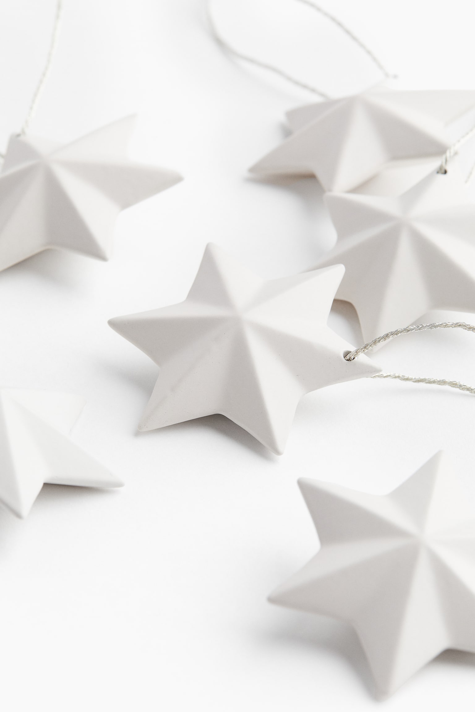 6-pack Christmas decorations - White/Stars/Gold-coloured/Silver-coloured/Black/Stars - 3