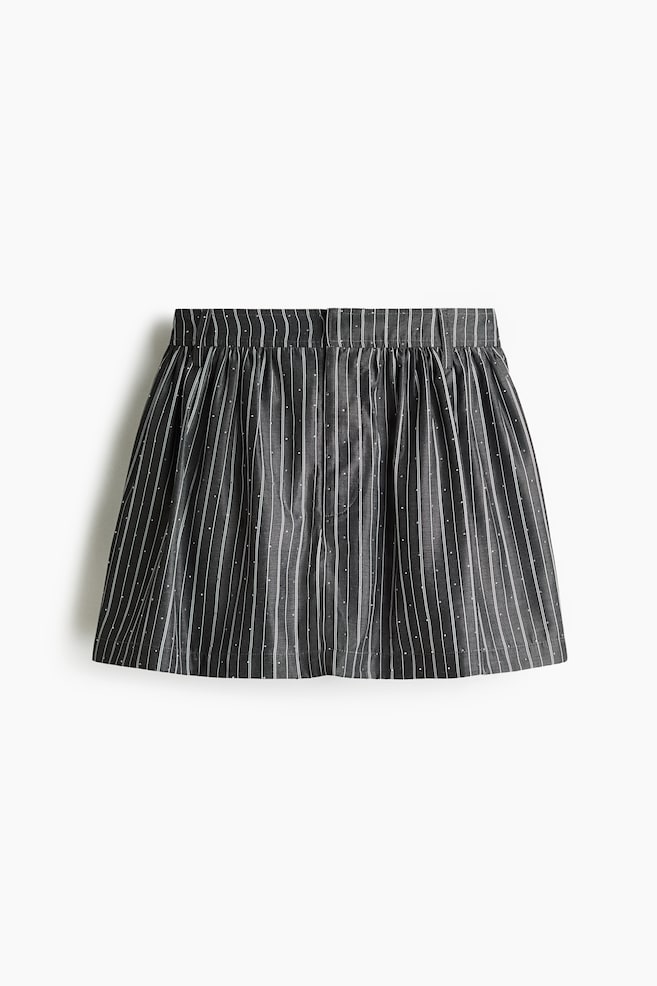 Minifalda pantalón con detalles decorativos - Gris oscuro/Rayas - 1