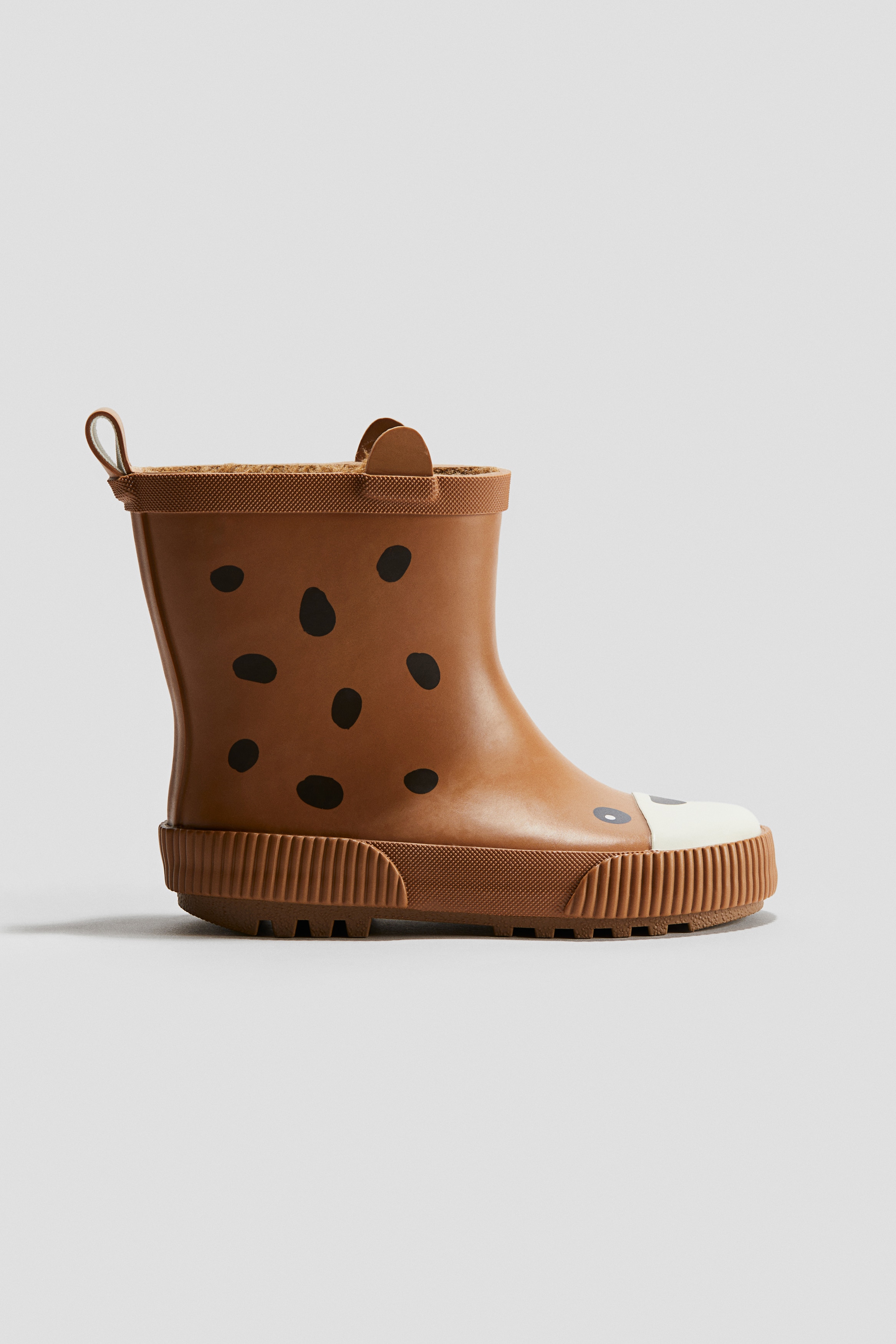 H & M - フリースラインドラバーブーツ - ベージュ