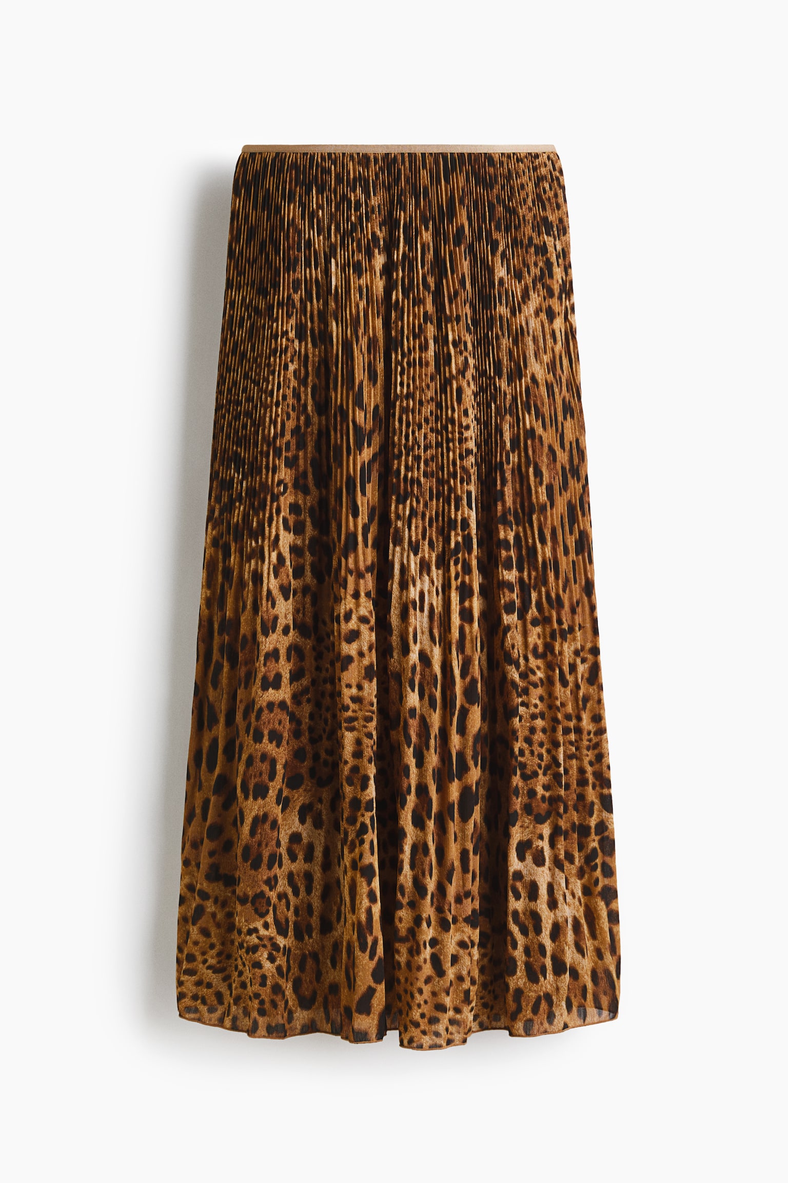 Plissé skirt - Beige/Leopard print/Ivory - 1