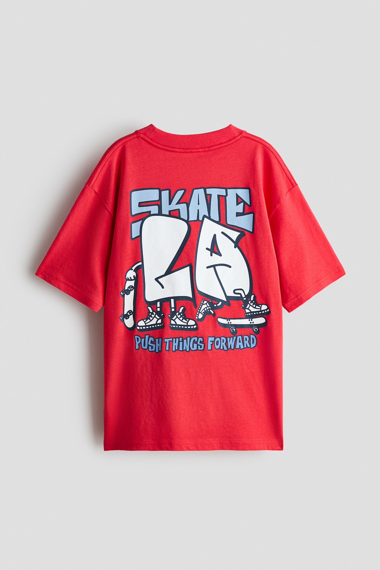 Luźny T-shirt z nadrukiem - Czerwony/Skate/Biały/Graffiti/Biały/Żółwie/Granatowy/Brooklyn/Jasnoniebieski/Tie-dye - 3